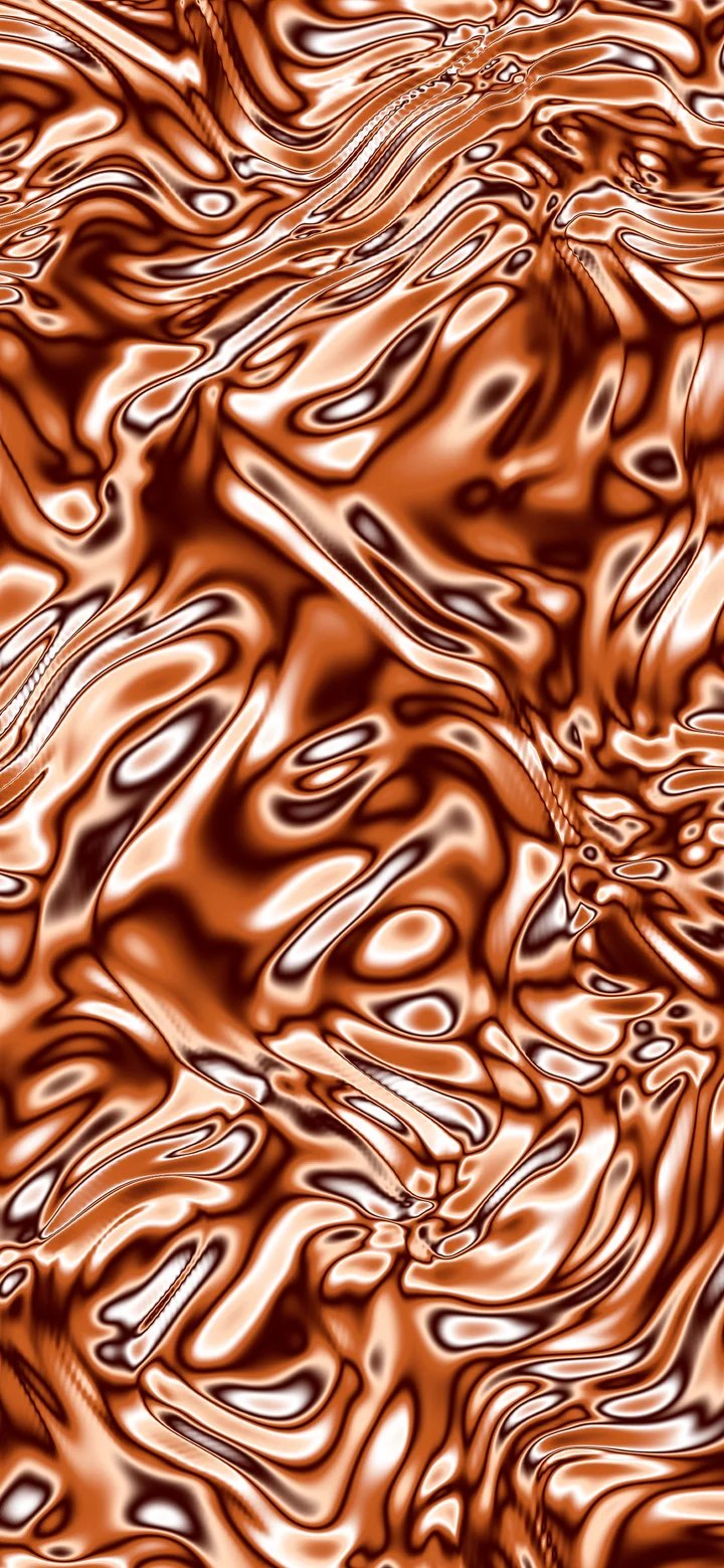 Burnt Orange Liquid Chrome wallpaper for iPhone and Android