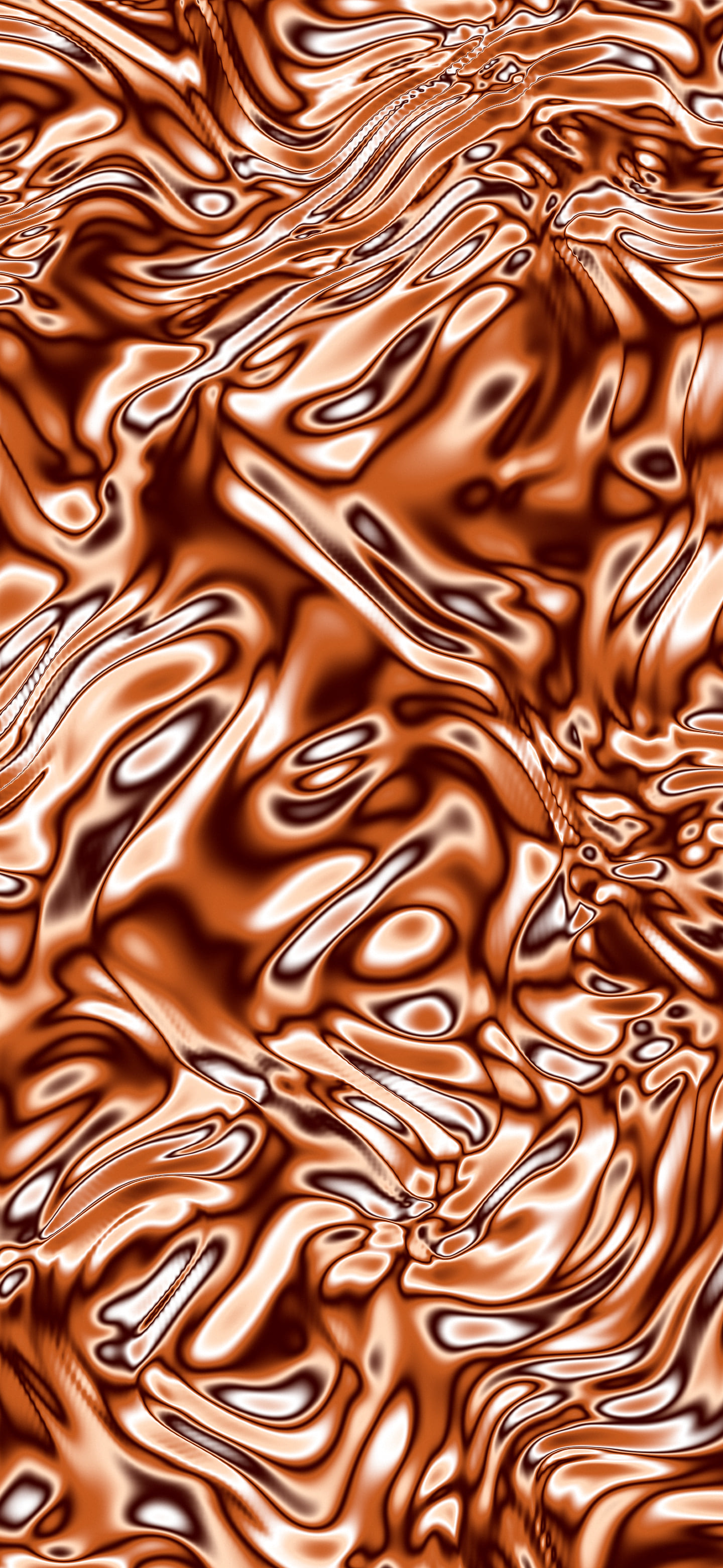 Burnt Orange Liquid Chrome wallpaper for iPhone and Android