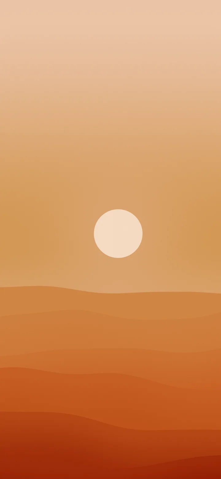 Burnt Orange Minimalist Desert Dunes wallpaper for iPhone and Android