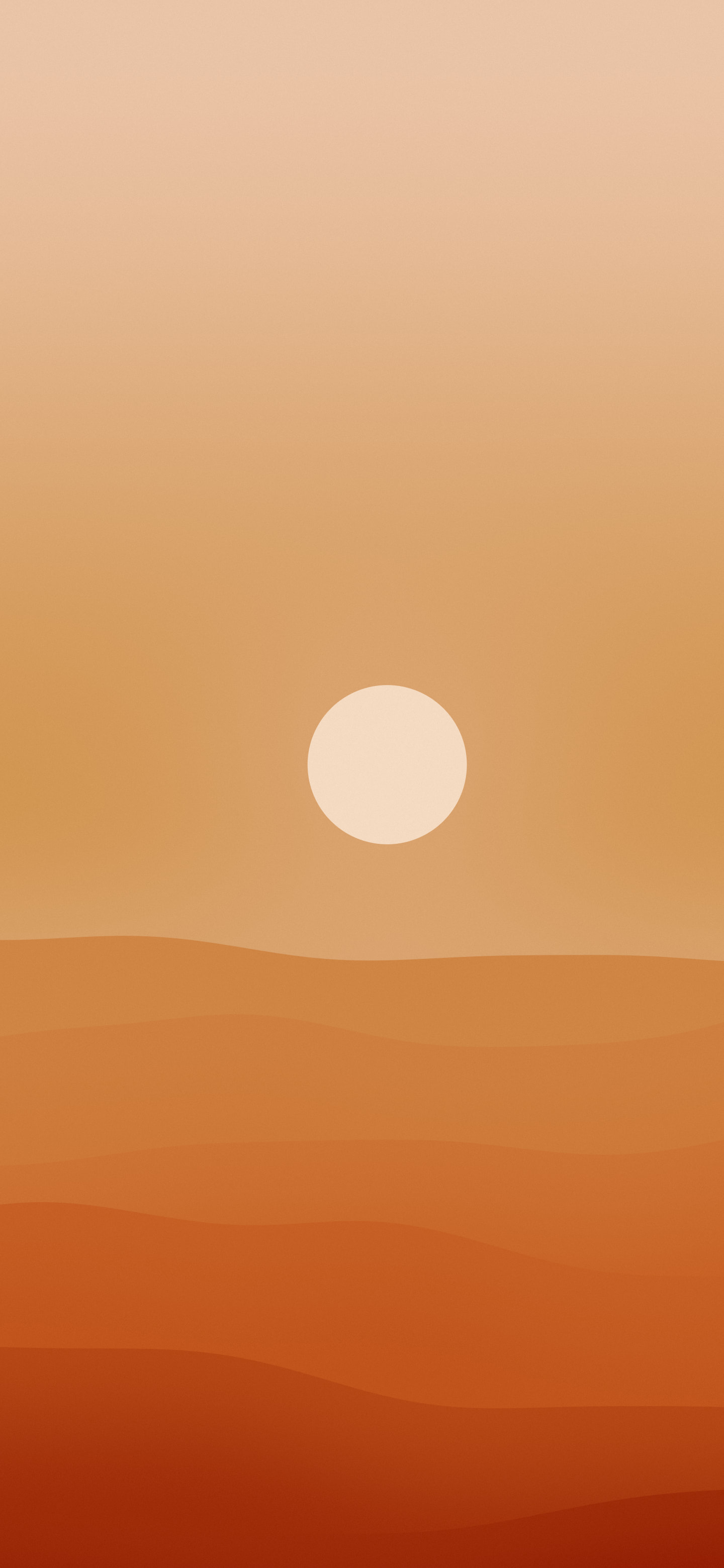 Burnt Orange Minimalist Desert Dunes wallpaper for iPhone and Android