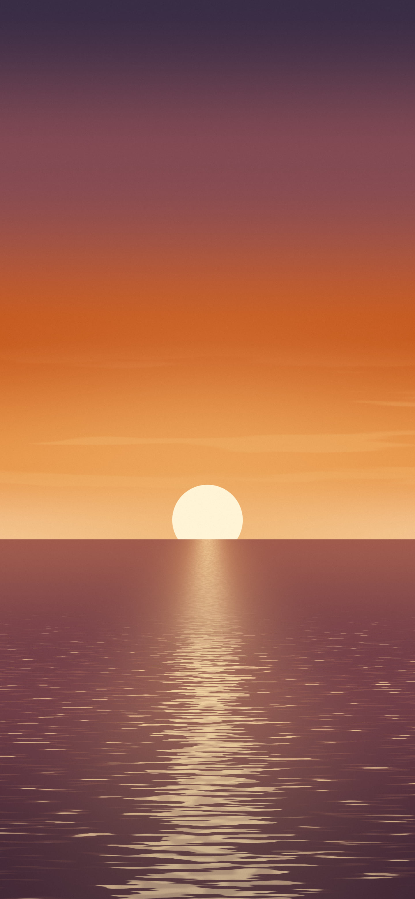 Burnt Orange Ocean Sunset wallpaper for iPhone and Android