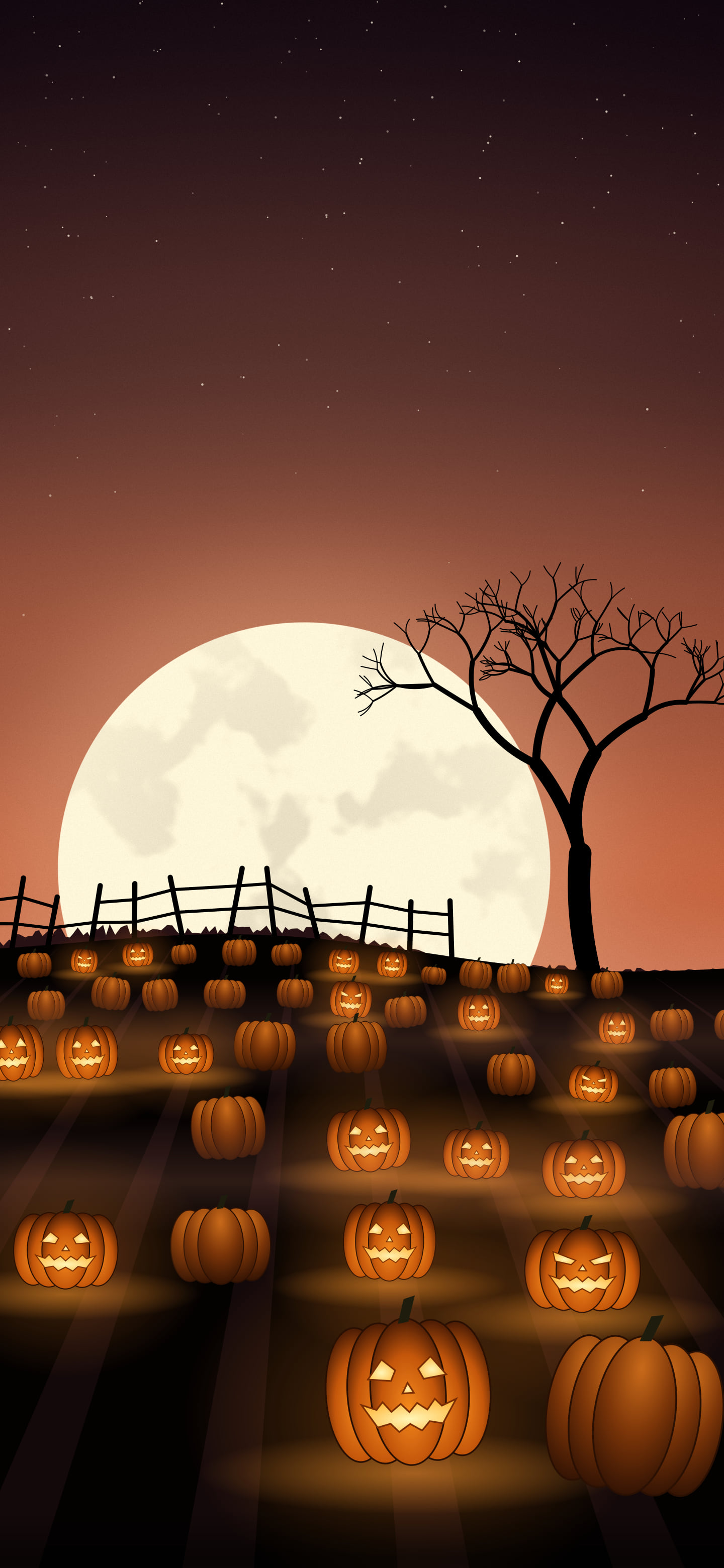Burnt Orange Pumpkin Patch wallpaper for iPhone and Android