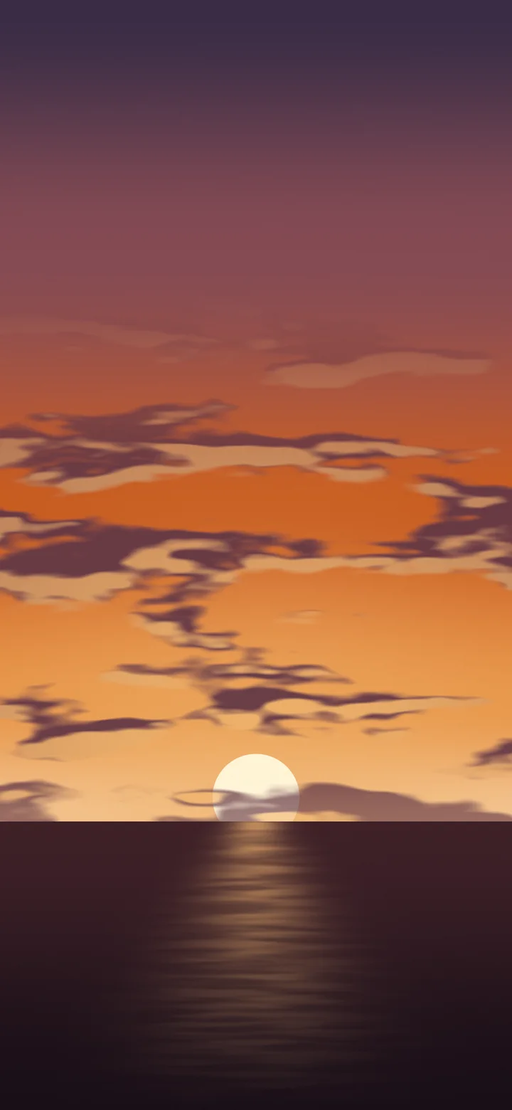 Burnt Orange Sunset Sky wallpaper for iPhone and Android