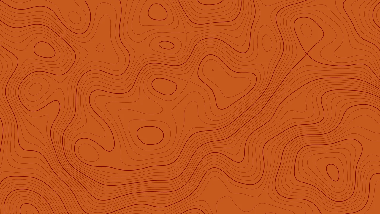 Burnt Orange Topographic Line desktop wallpaper in 4K