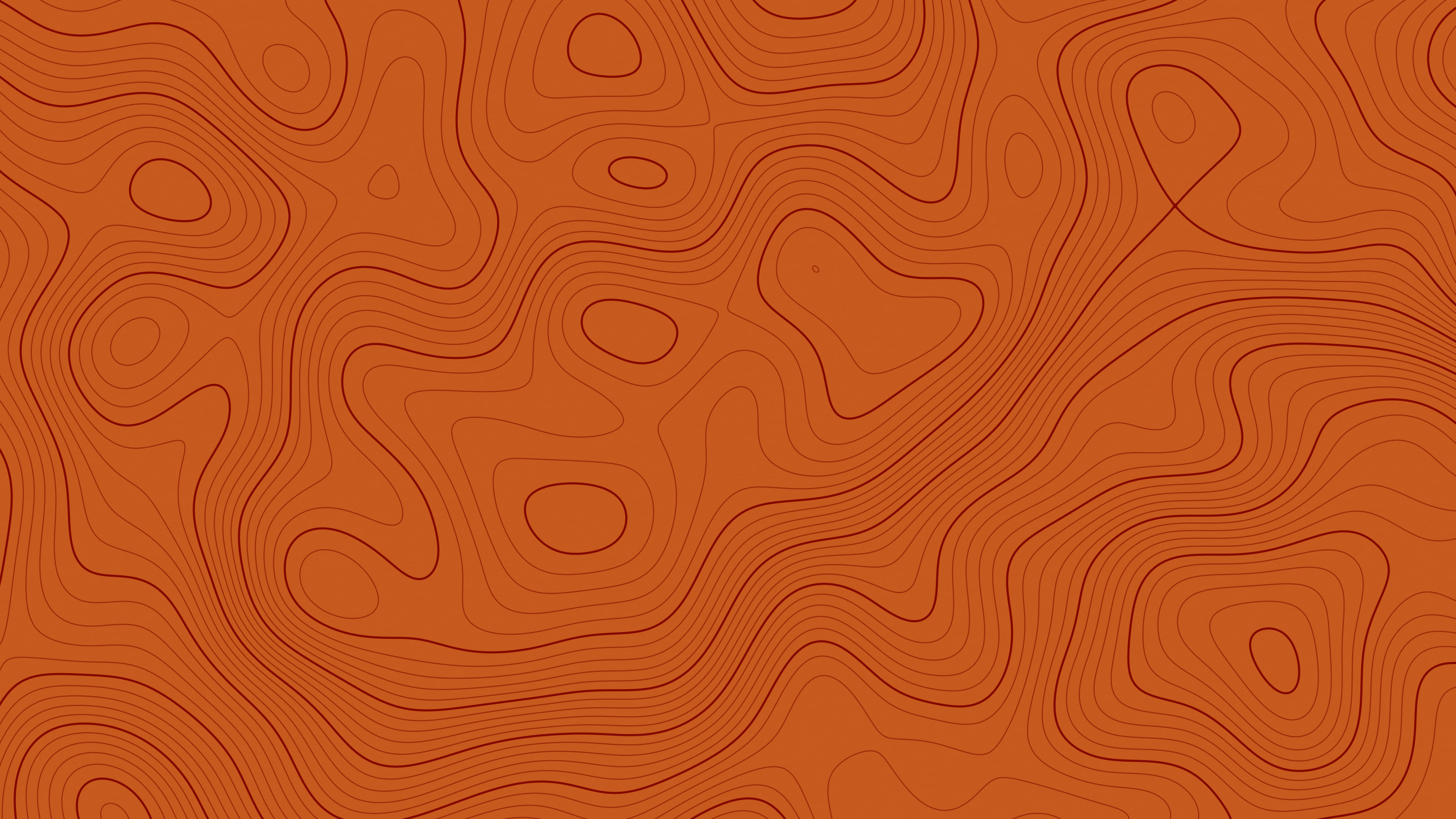 Burnt Orange Topographic Line desktop wallpaper in 4K