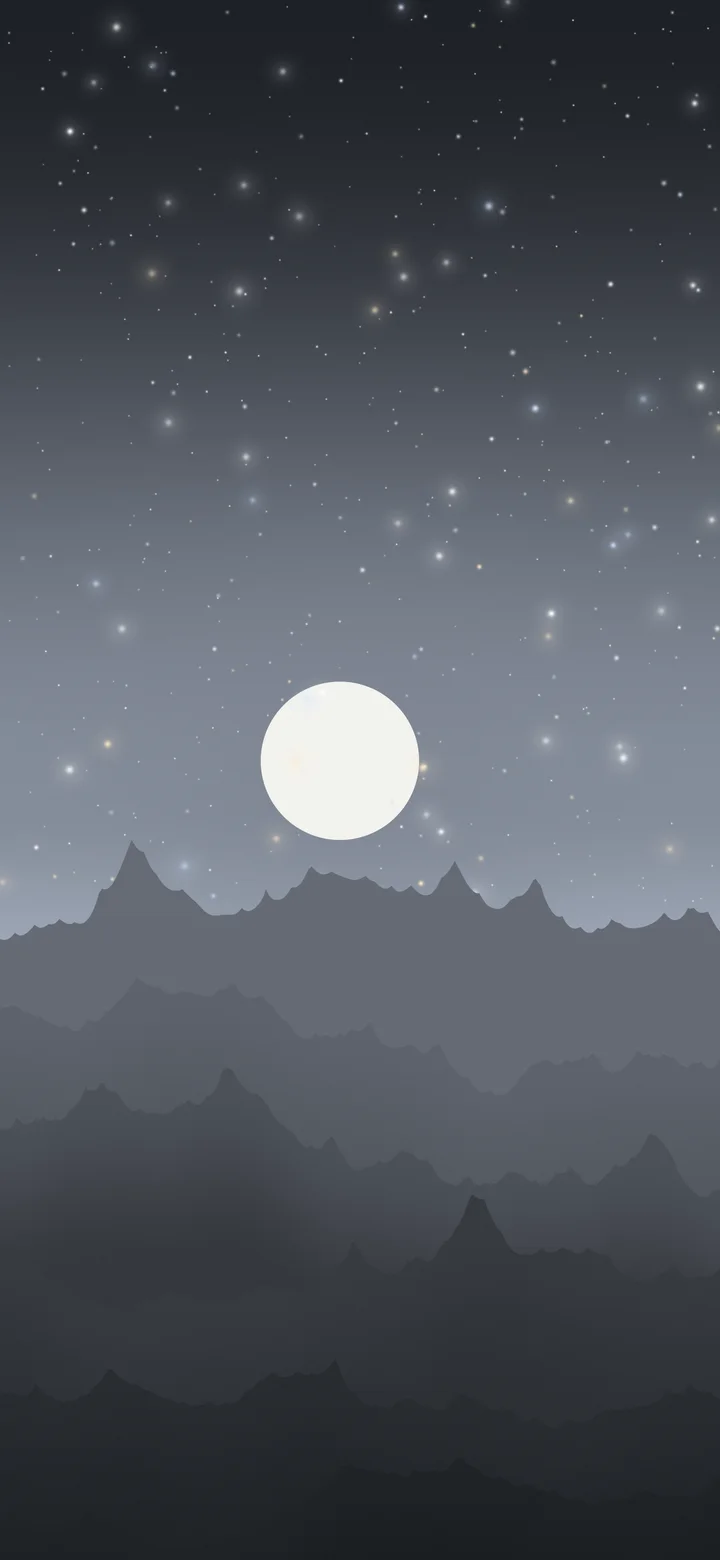 Charcoal and Ivory Minimalist Mountain Landscape wallpaper for iPhone and Android