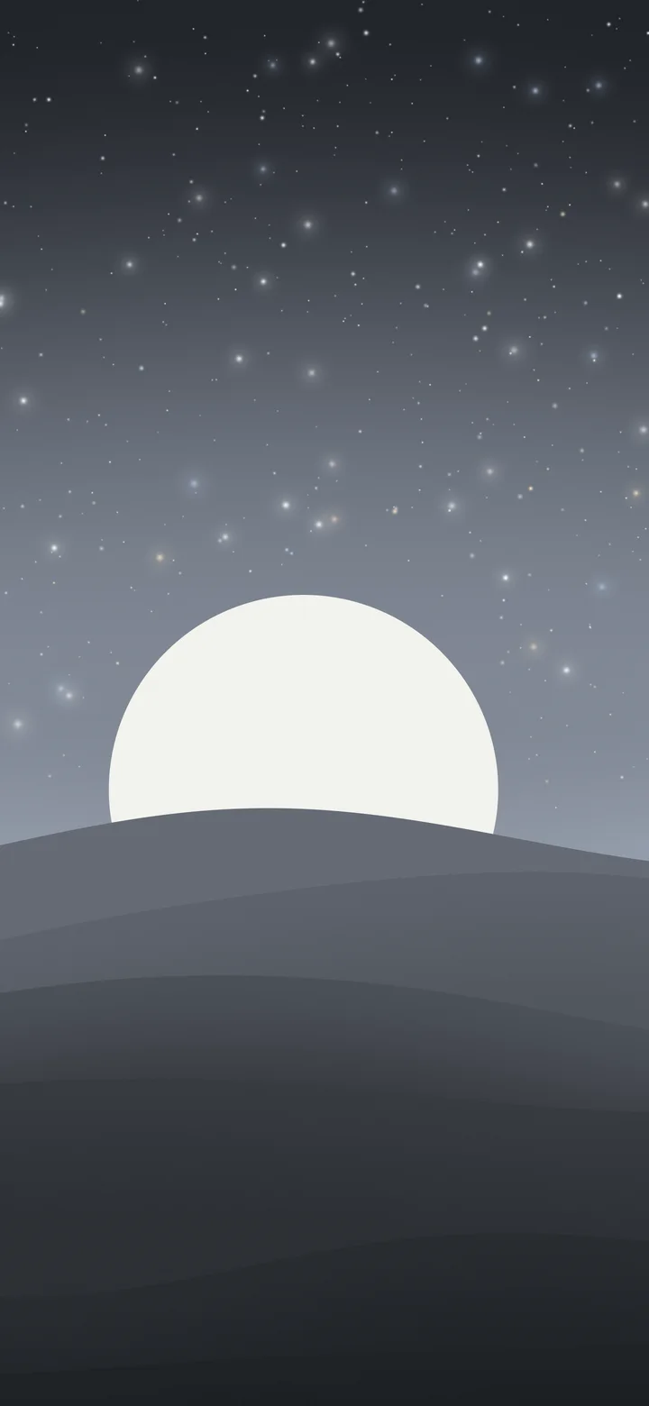 Charcoal and Ivory Minimalist Sunset Hills wallpaper for iPhone and Android