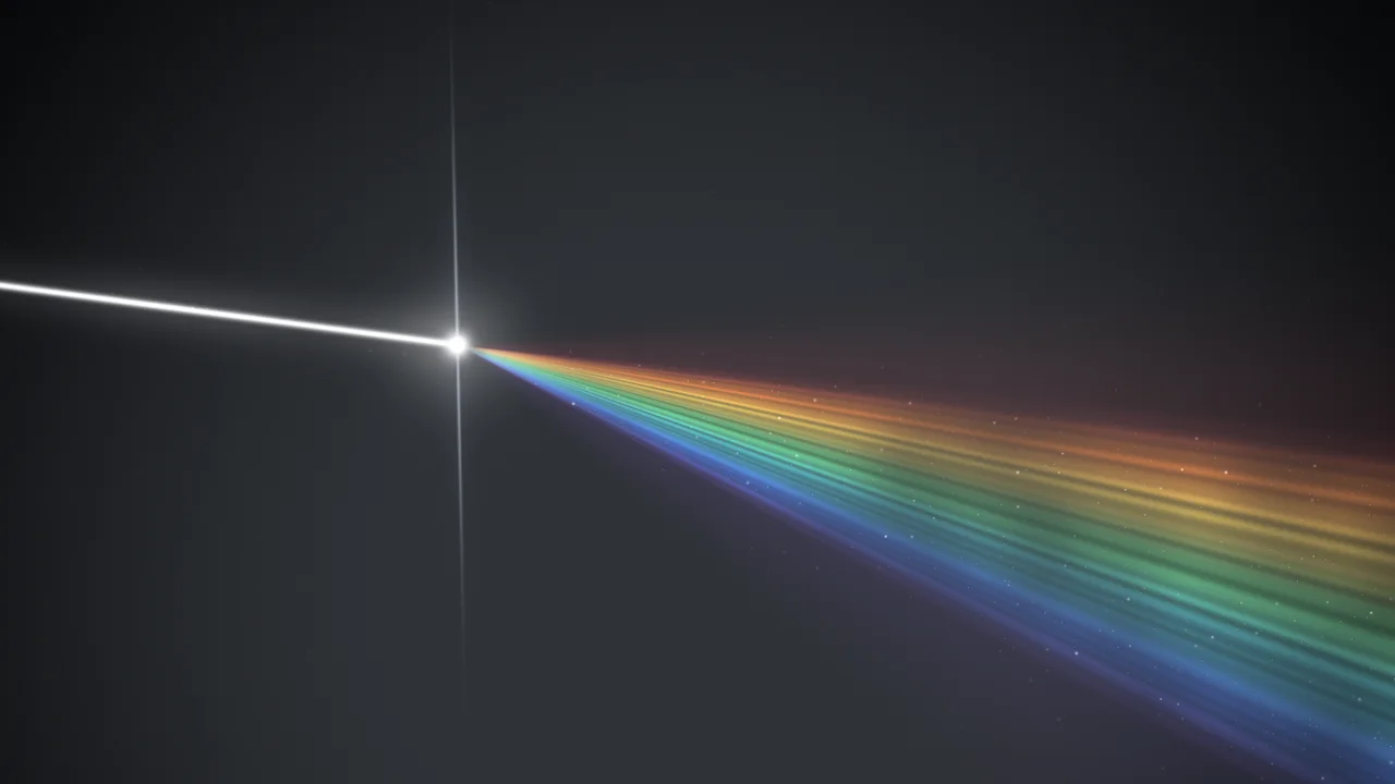 Charcoal Rainbow Light Beam desktop wallpaper in 4K
