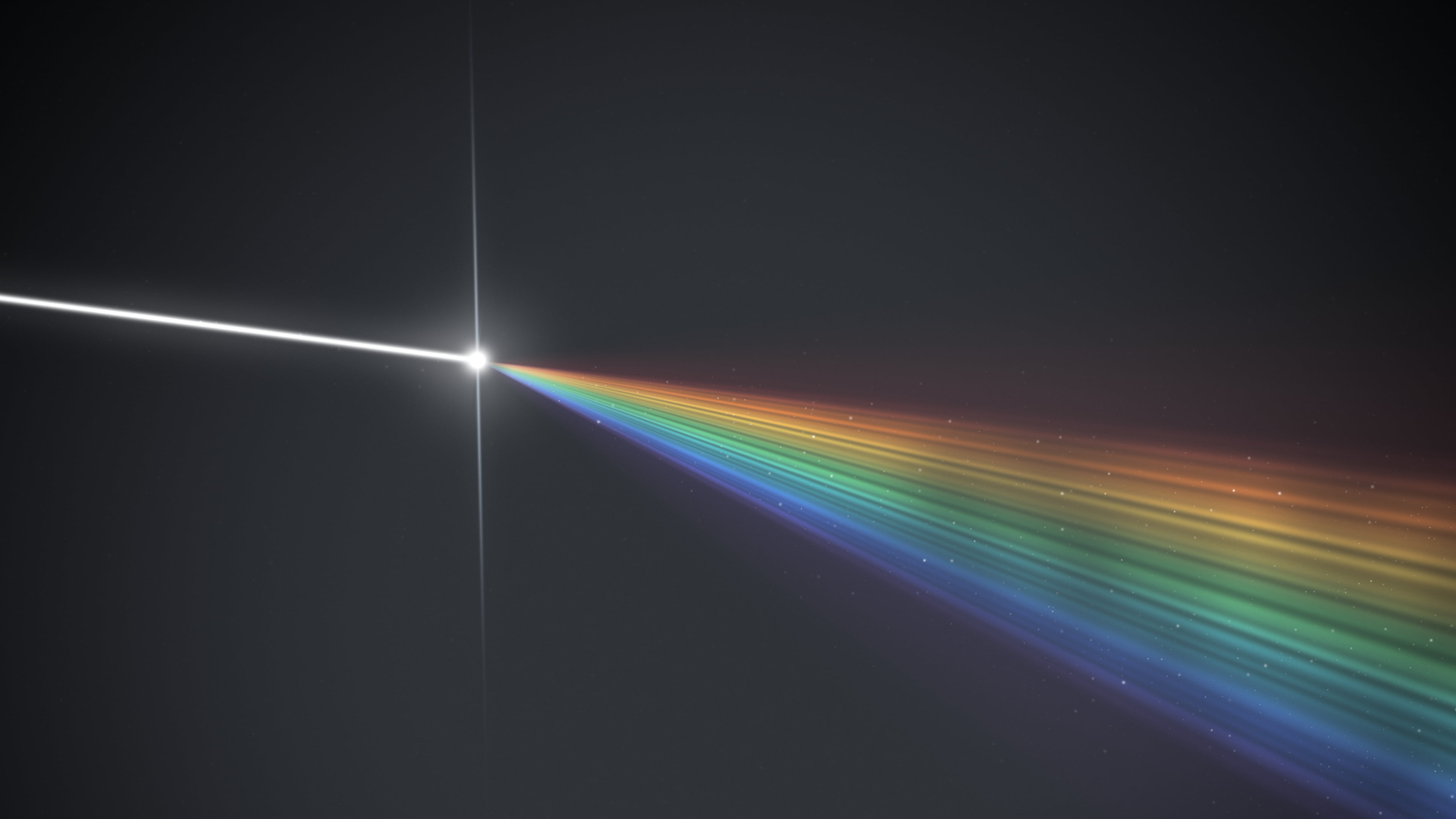 Charcoal Rainbow Light Beam desktop wallpaper in 4K