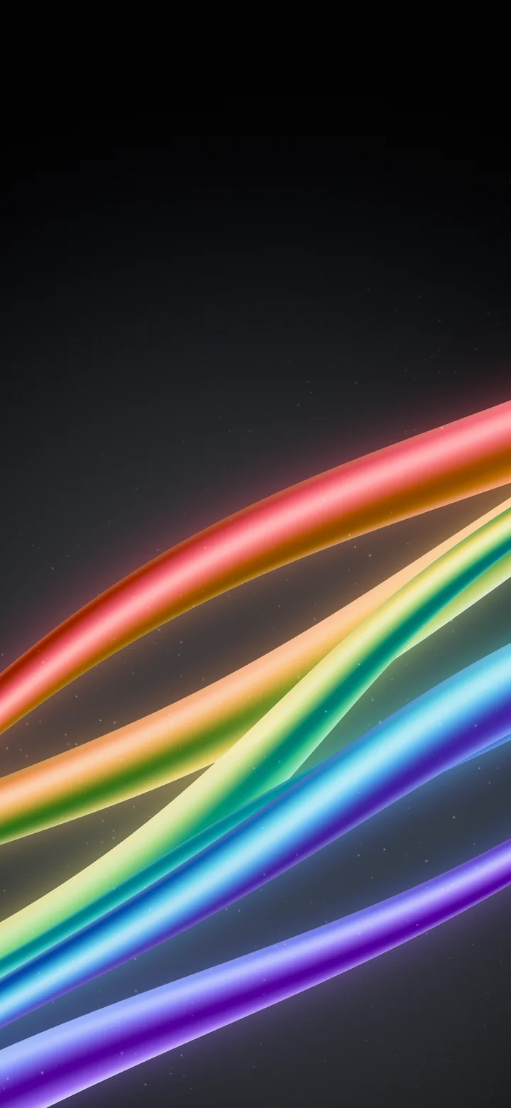 Charcoal Rainbow Waves wallpaper for iPhone and Android