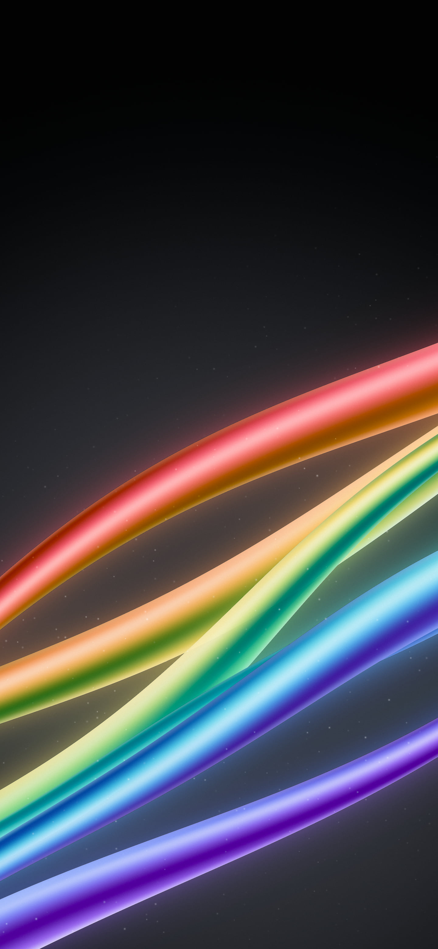 Charcoal Rainbow Waves wallpaper for iPhone and Android