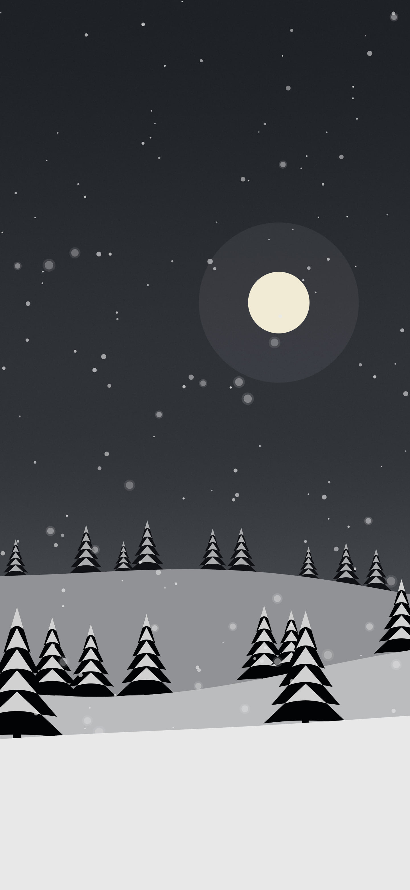 Charcoal Snowy Forest wallpaper for iPhone and Android