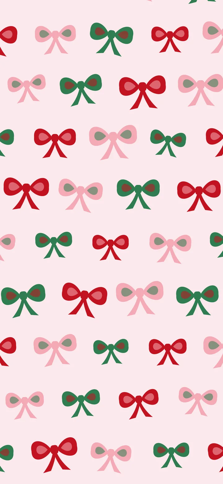 Cherry Red Bow Pattern wallpaper for iPhone and Android
