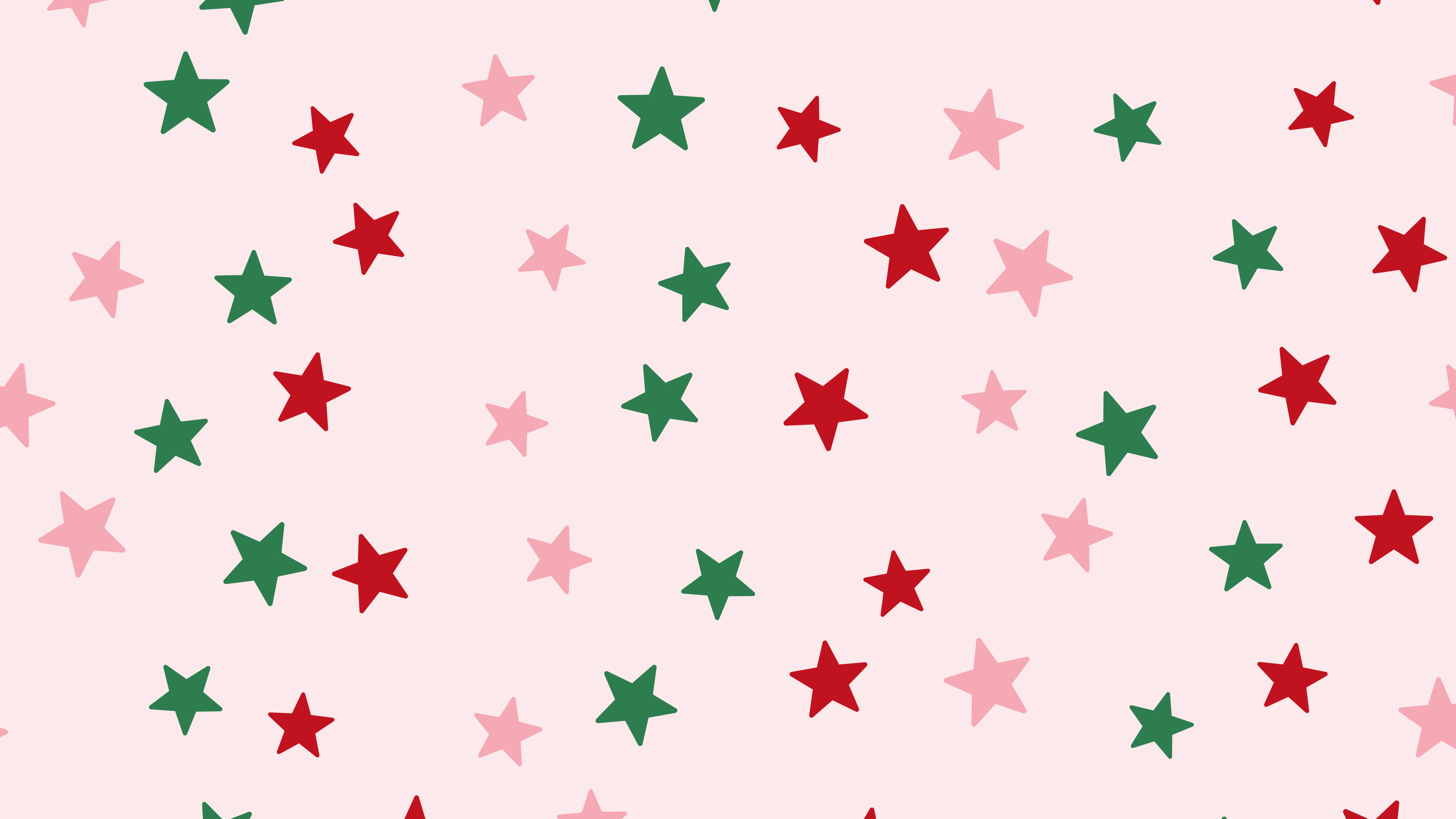 Cherry Red Star Pattern desktop wallpaper in 4K