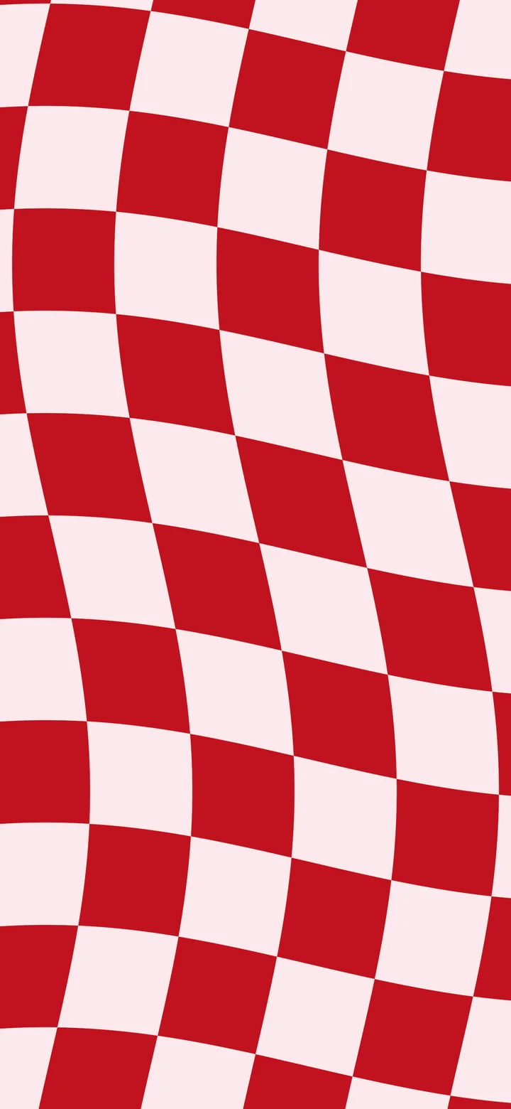 Cherry Red Wavy Checkered wallpaper for iPhone and Android