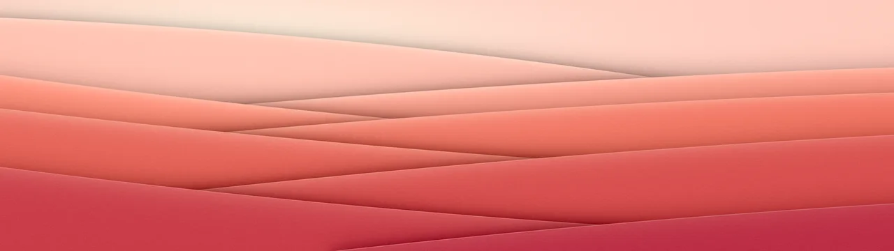 Coral 3D Paper Cut Abstract Arcs dual monitor wallpaper, 7680 × 2160