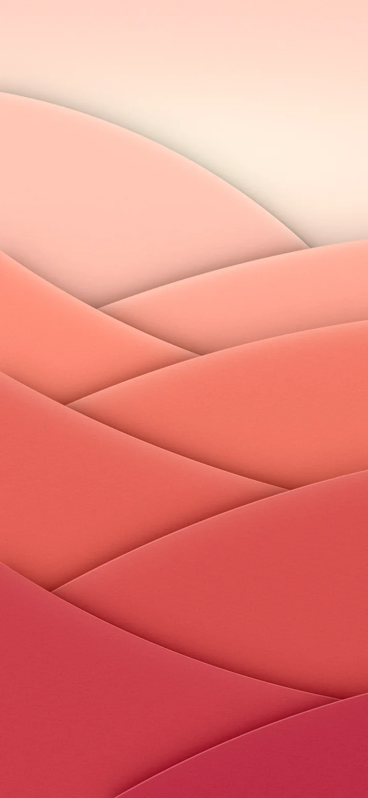 Coral 3D Paper Cut Abstract Arcs wallpaper for iPhone and Android