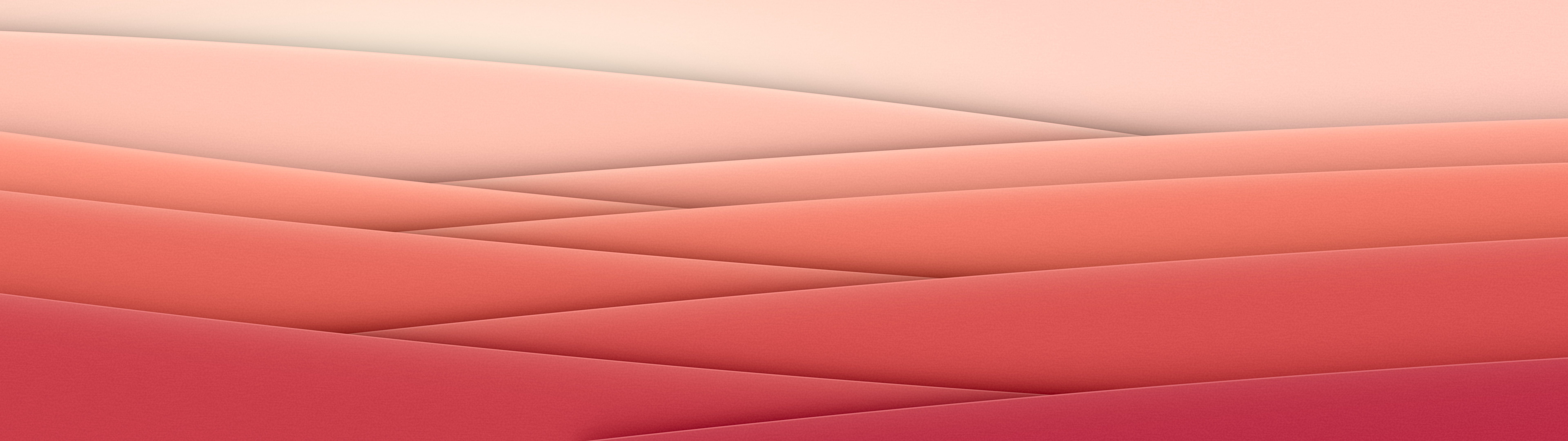 Coral 3D Paper Cut Abstract Arcs dual monitor wallpaper, 7680 × 2160