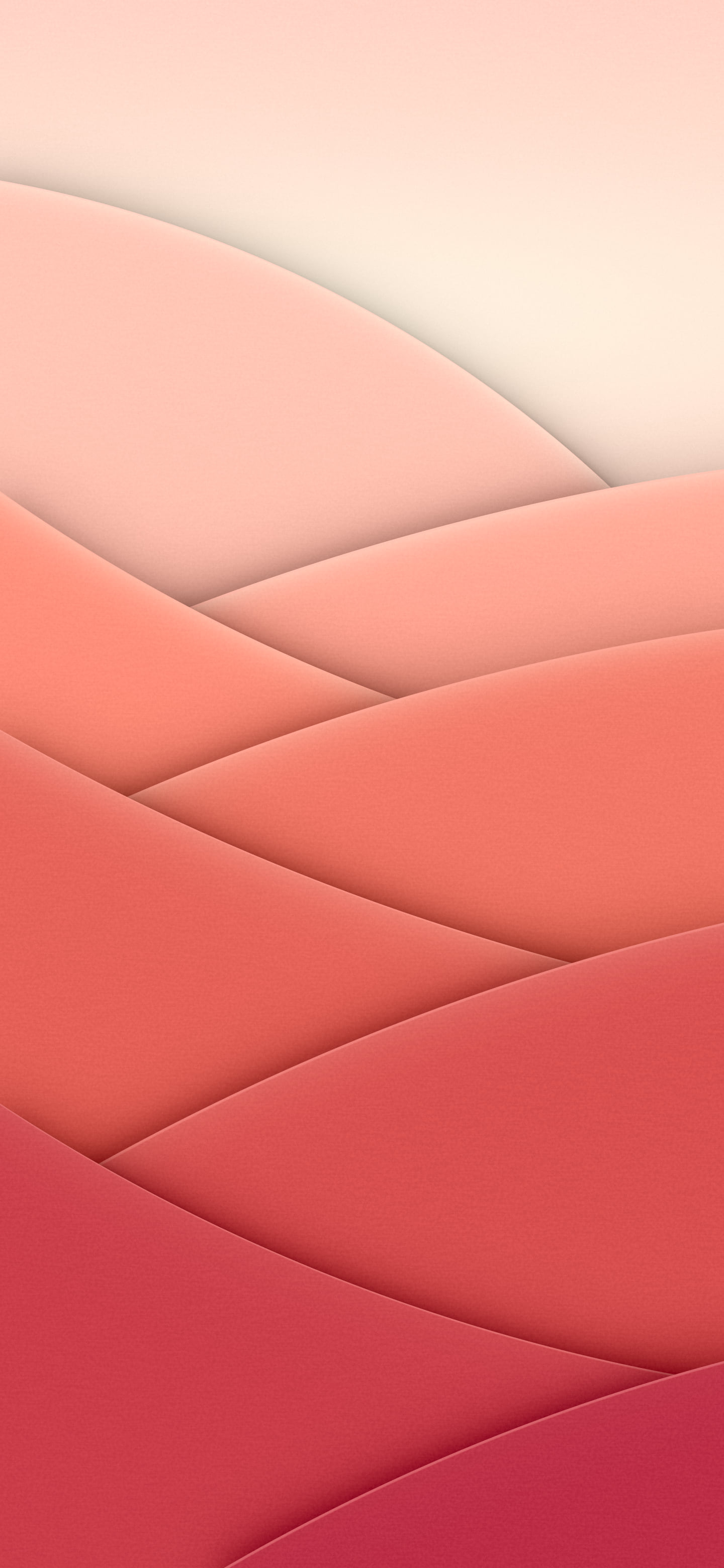 Coral 3D Paper Cut Abstract Arcs wallpaper for iPhone and Android
