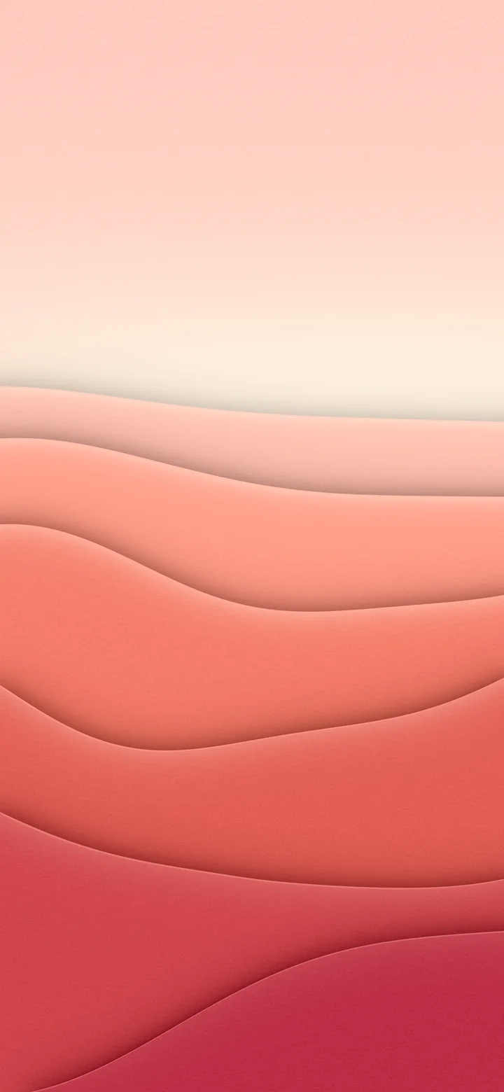 Coral 3D Paper Cut Abstract Layers wallpaper for iPhone and Android