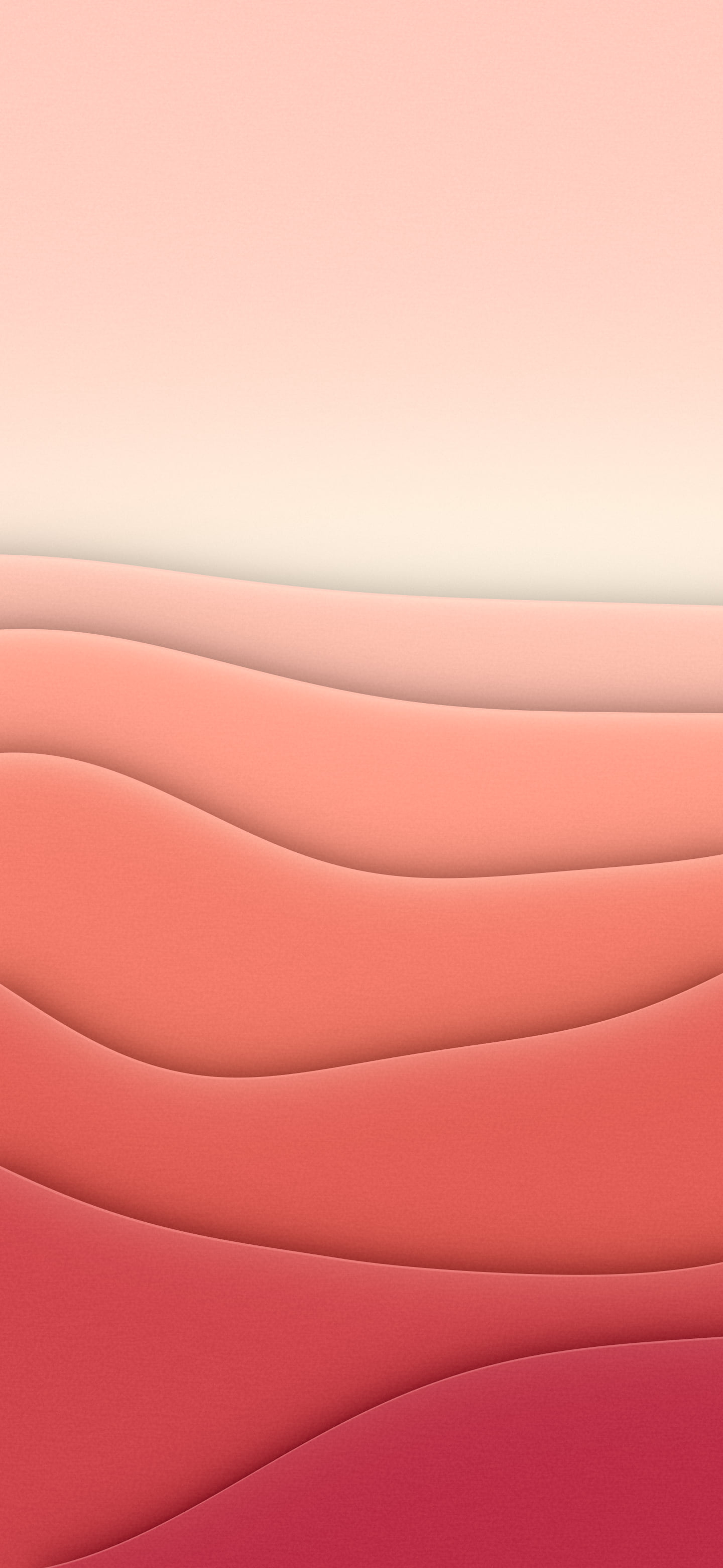 Coral 3D Paper Cut Abstract Layers wallpaper for iPhone and Android