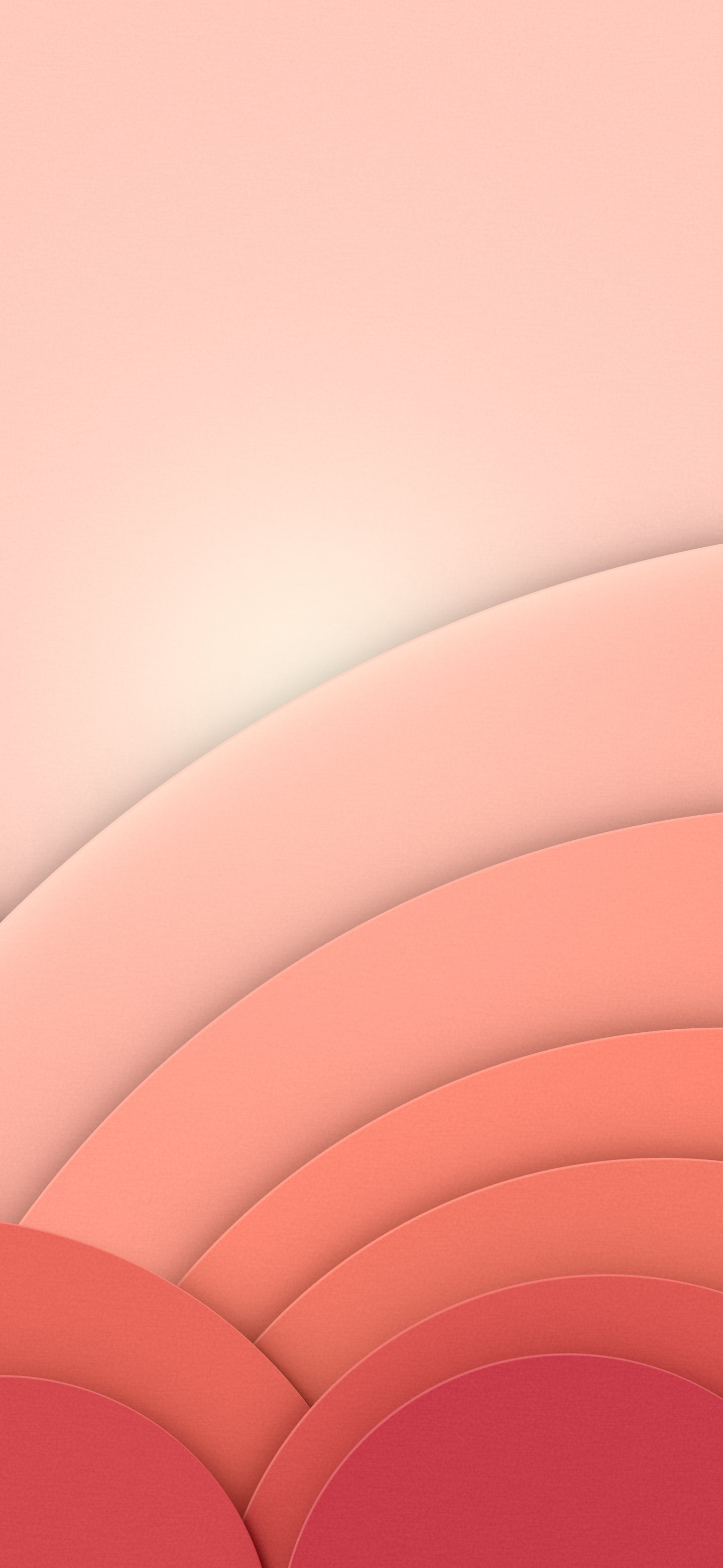 Coral 3D Paper Cut Geometric Circles wallpaper for iPhone and Android