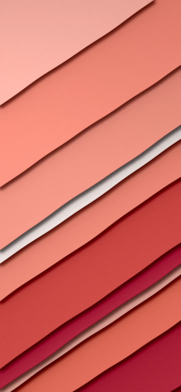 Coral 3D Paper Cut Stripes wallpaper for iPhone and Android