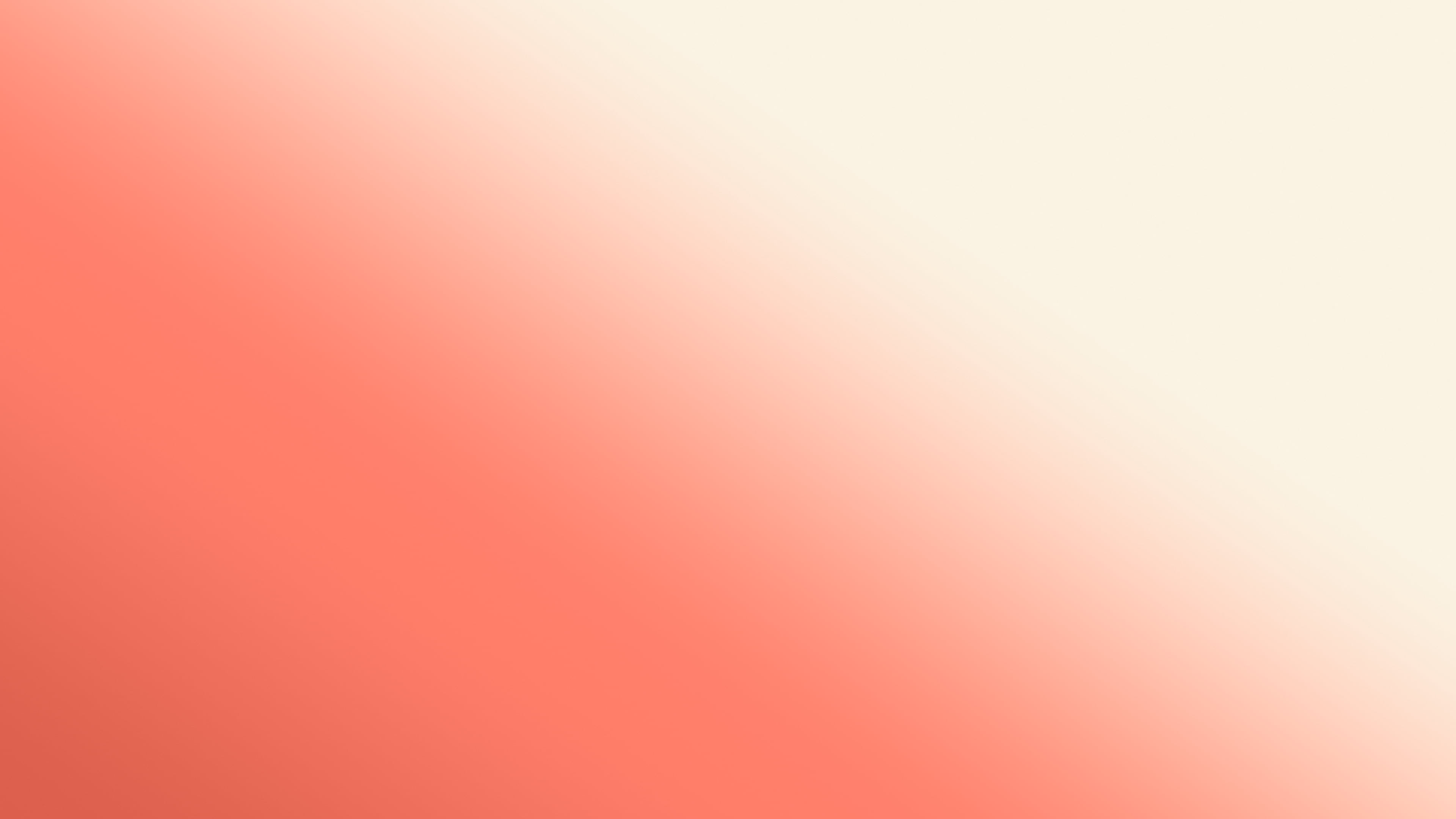 Coral and Cream Diagonal Ombre Gradient desktop wallpaper in 4K