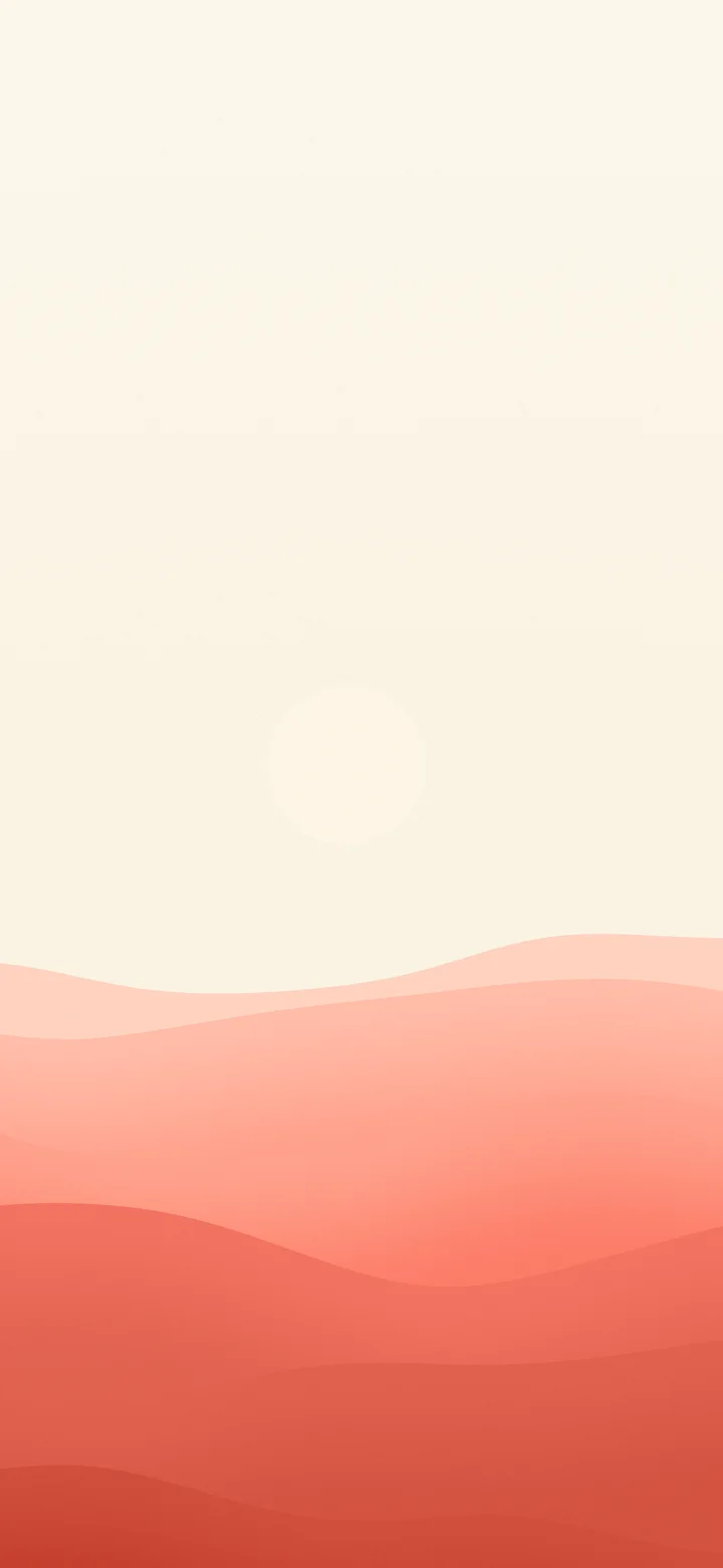 Coral and Cream Minimalist Desert Dunes wallpaper for iPhone and Android