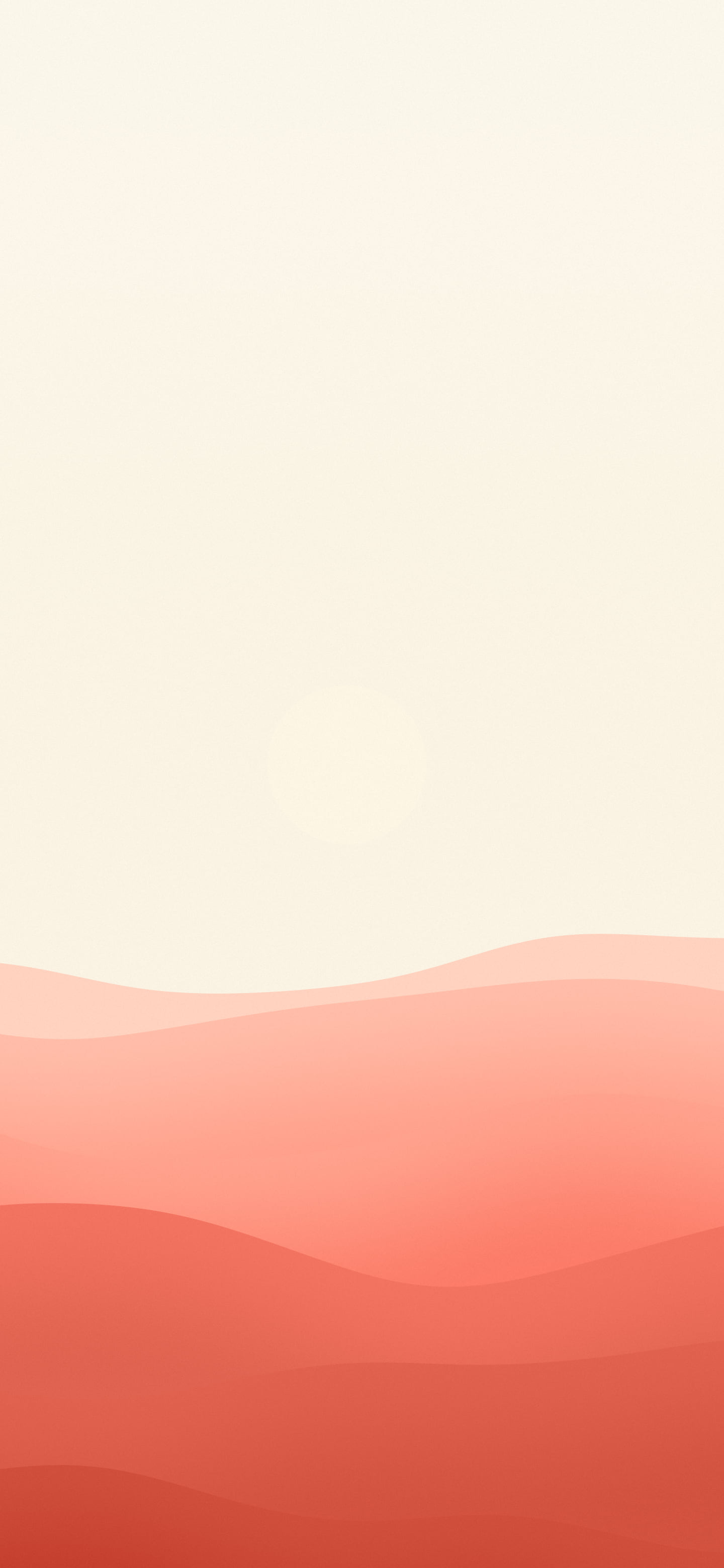 Coral and Cream Minimalist Desert Dunes wallpaper for iPhone and Android