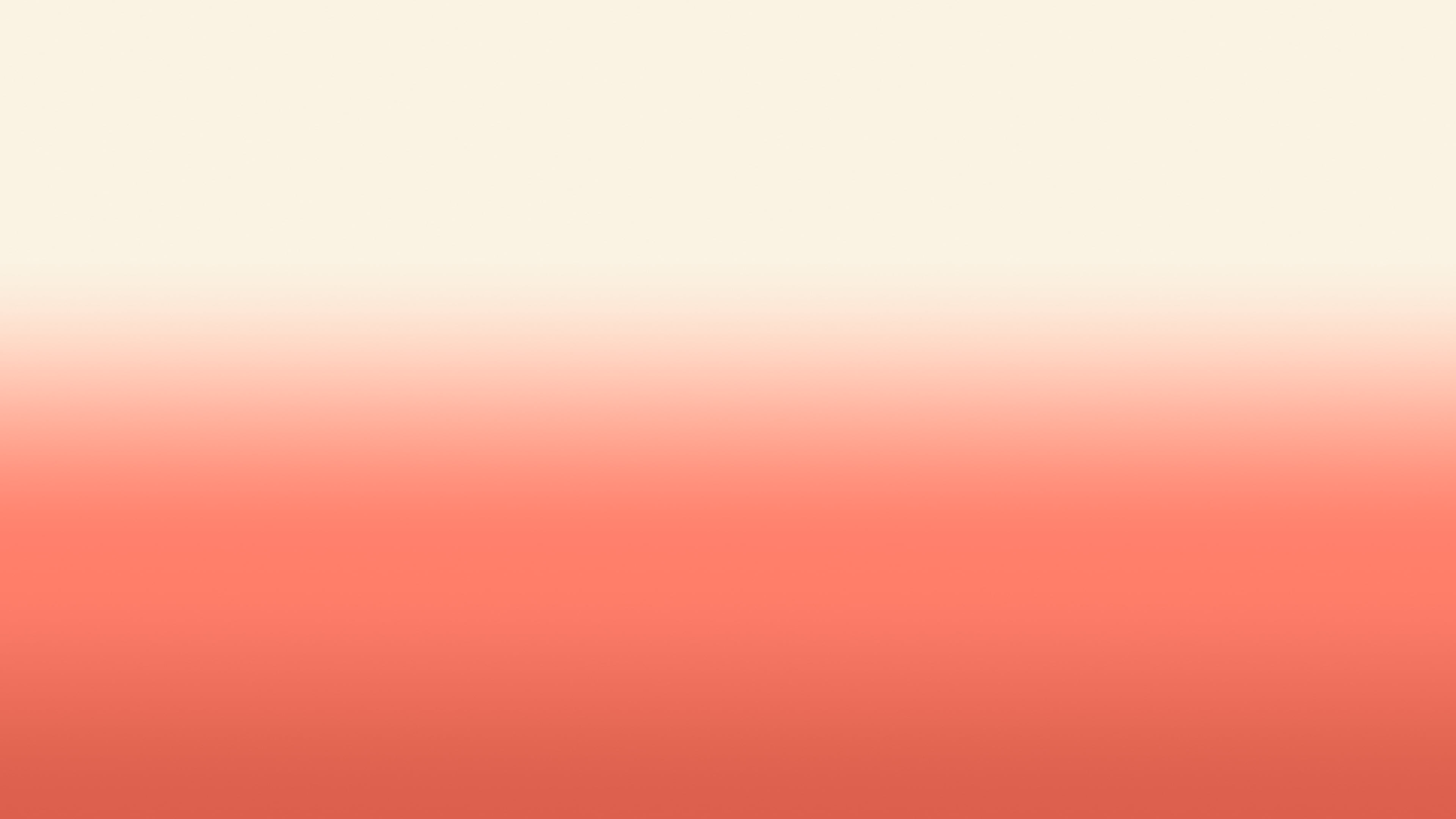 Coral and Cream Ombre Gradient desktop wallpaper in 4K