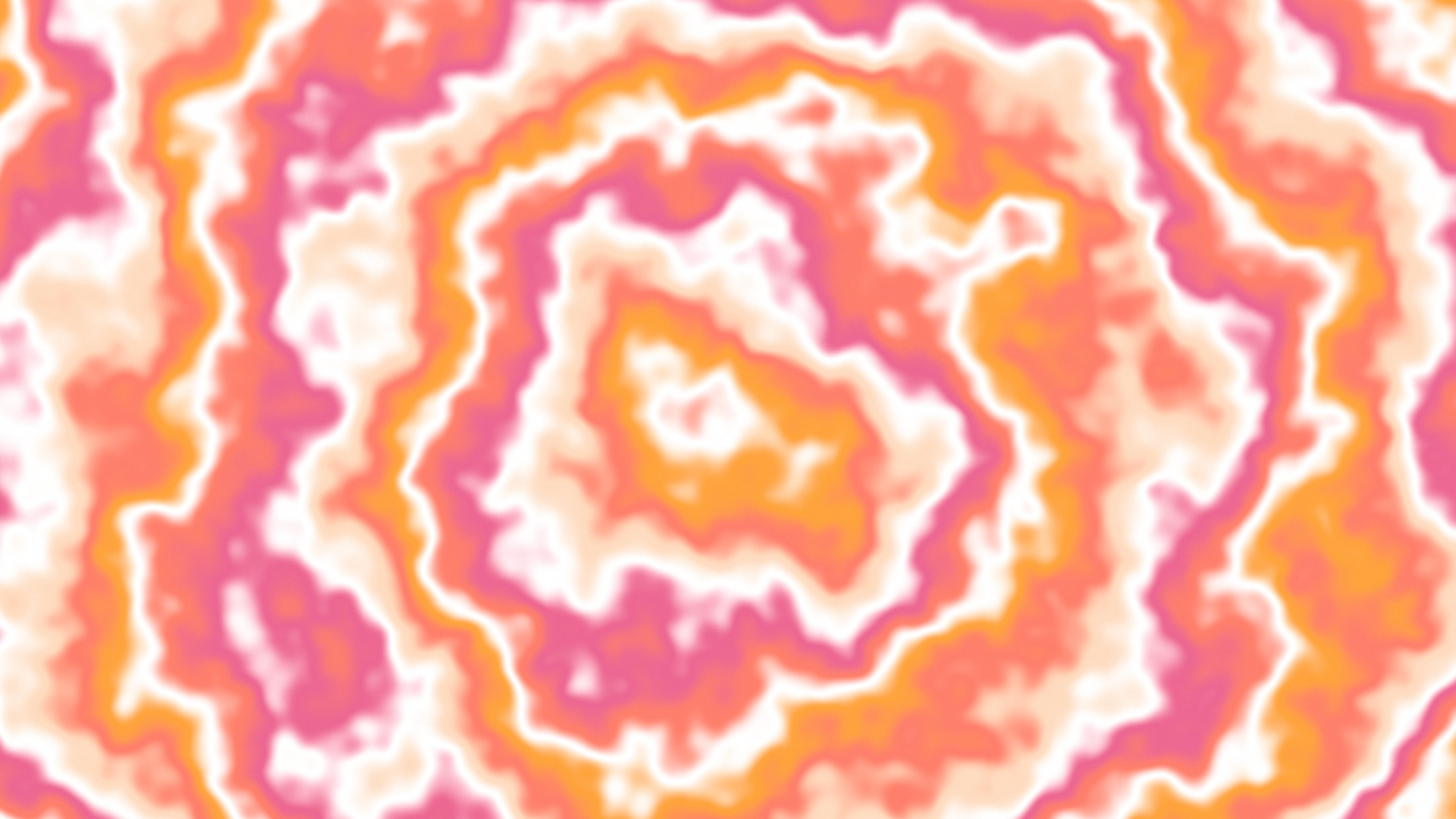 Coral Bullseye Tie Dye desktop wallpaper in 4K