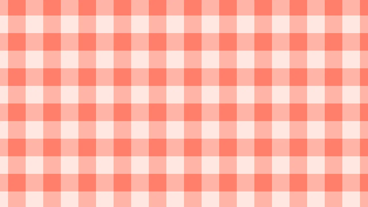 Coral Gingham desktop wallpaper in 4K