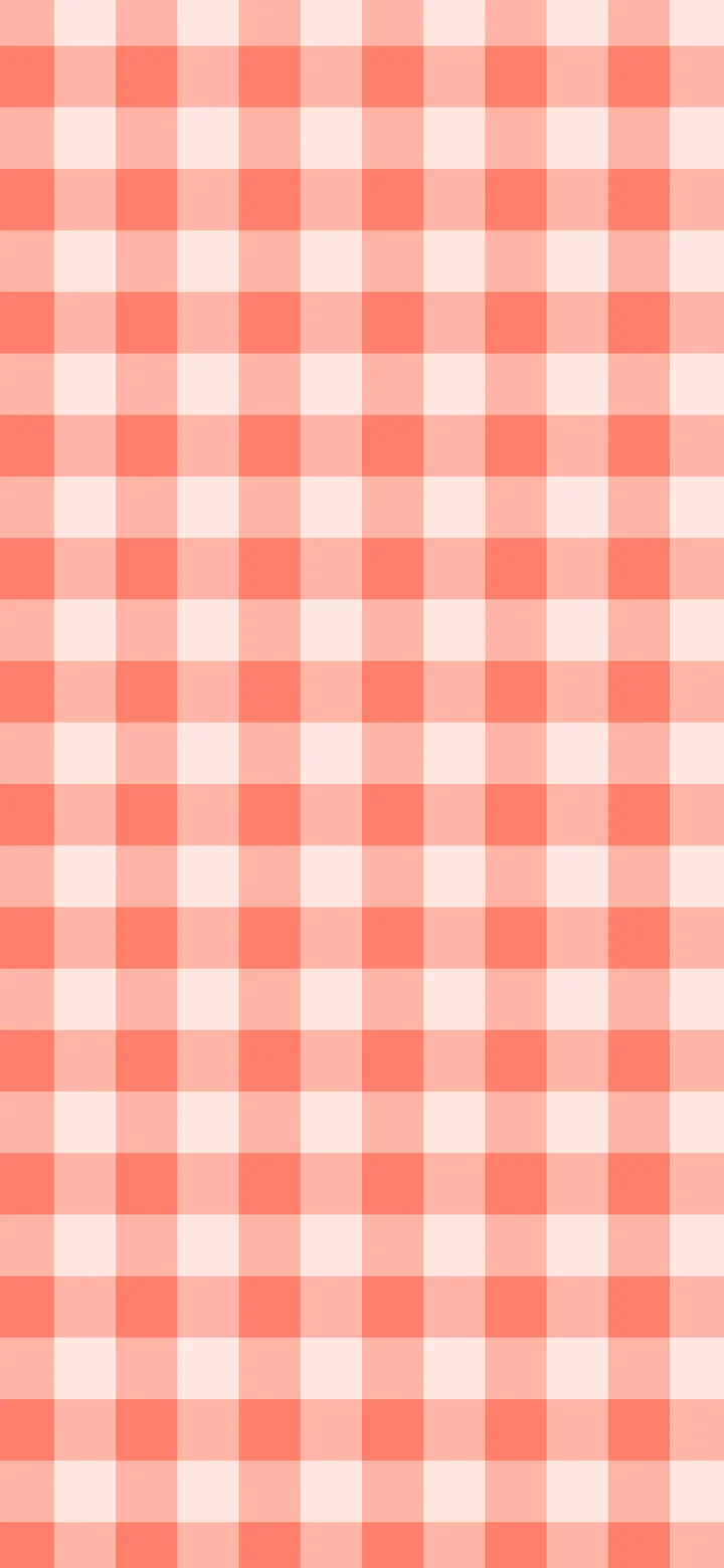 Coral Gingham wallpaper for iPhone and Android