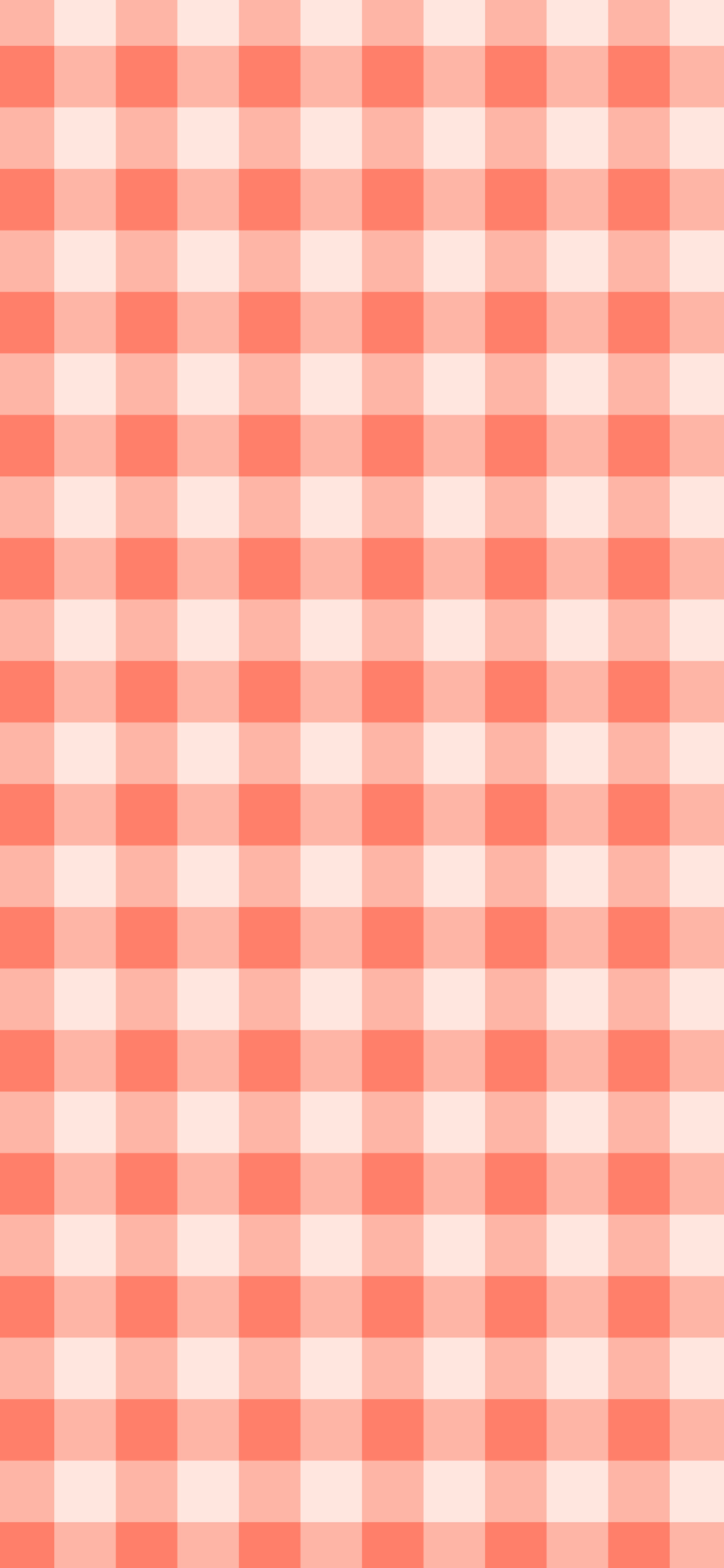 Coral Gingham wallpaper for iPhone and Android