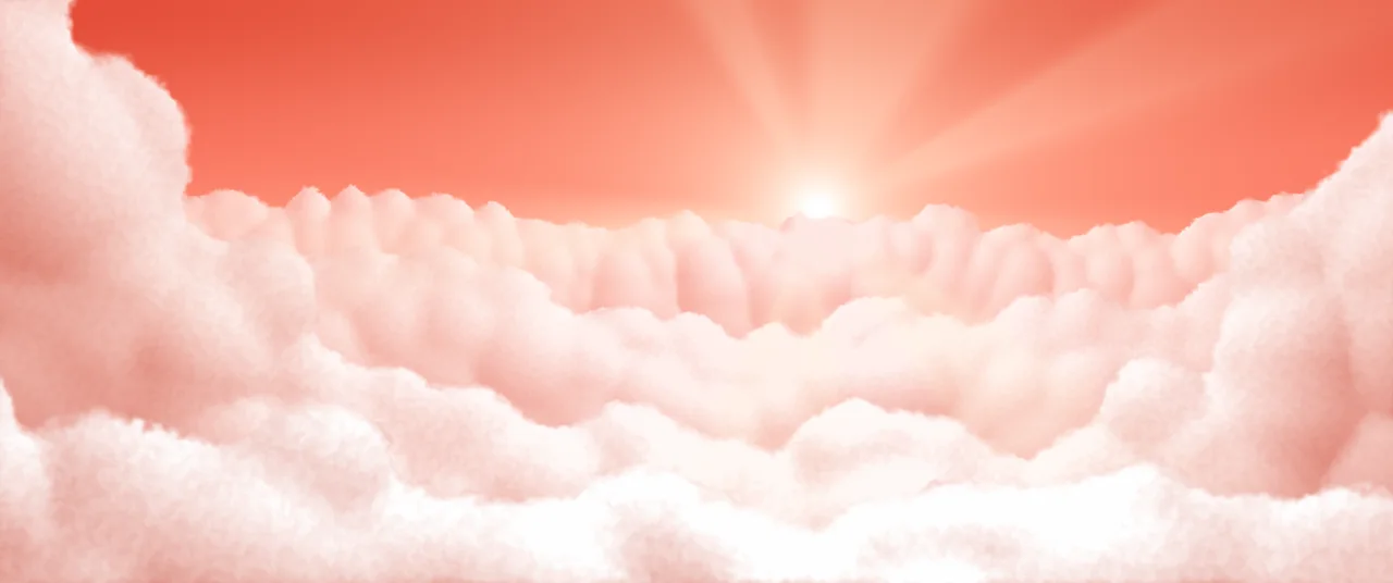 Coral Heavenly Clouds ultrawide wallpaper, 3440 × 1440