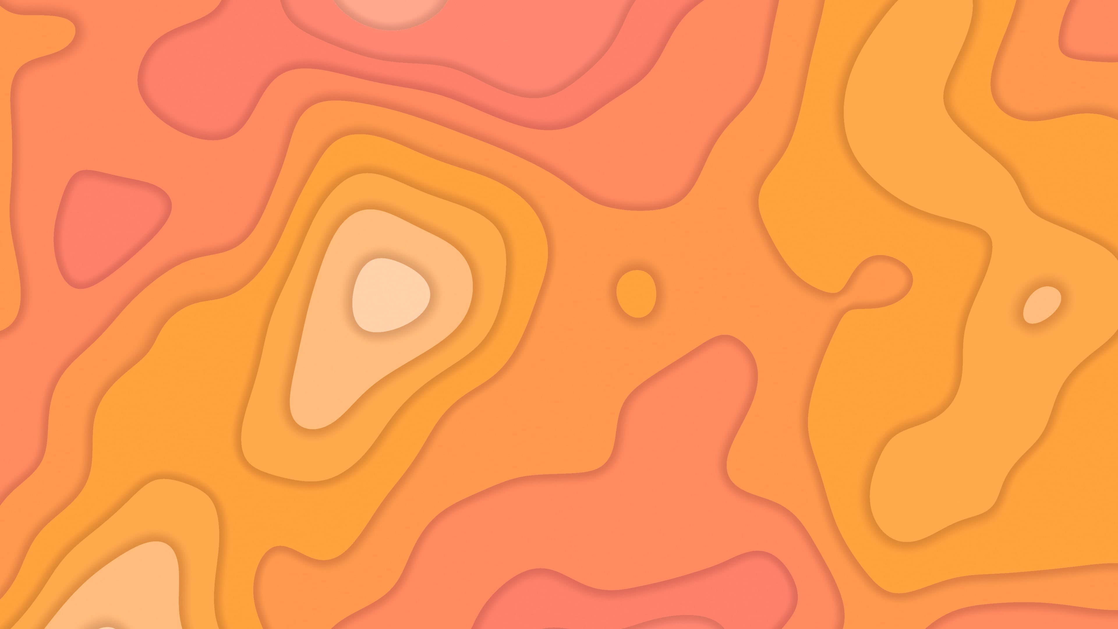 Coral Layered Topographic desktop wallpaper in 4K