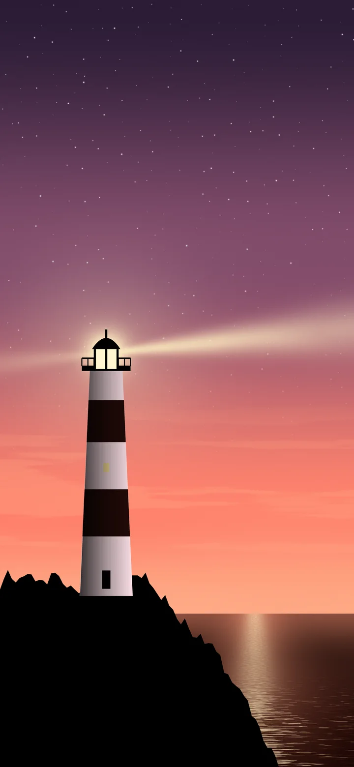 Coral Lighthouse wallpaper for iPhone and Android