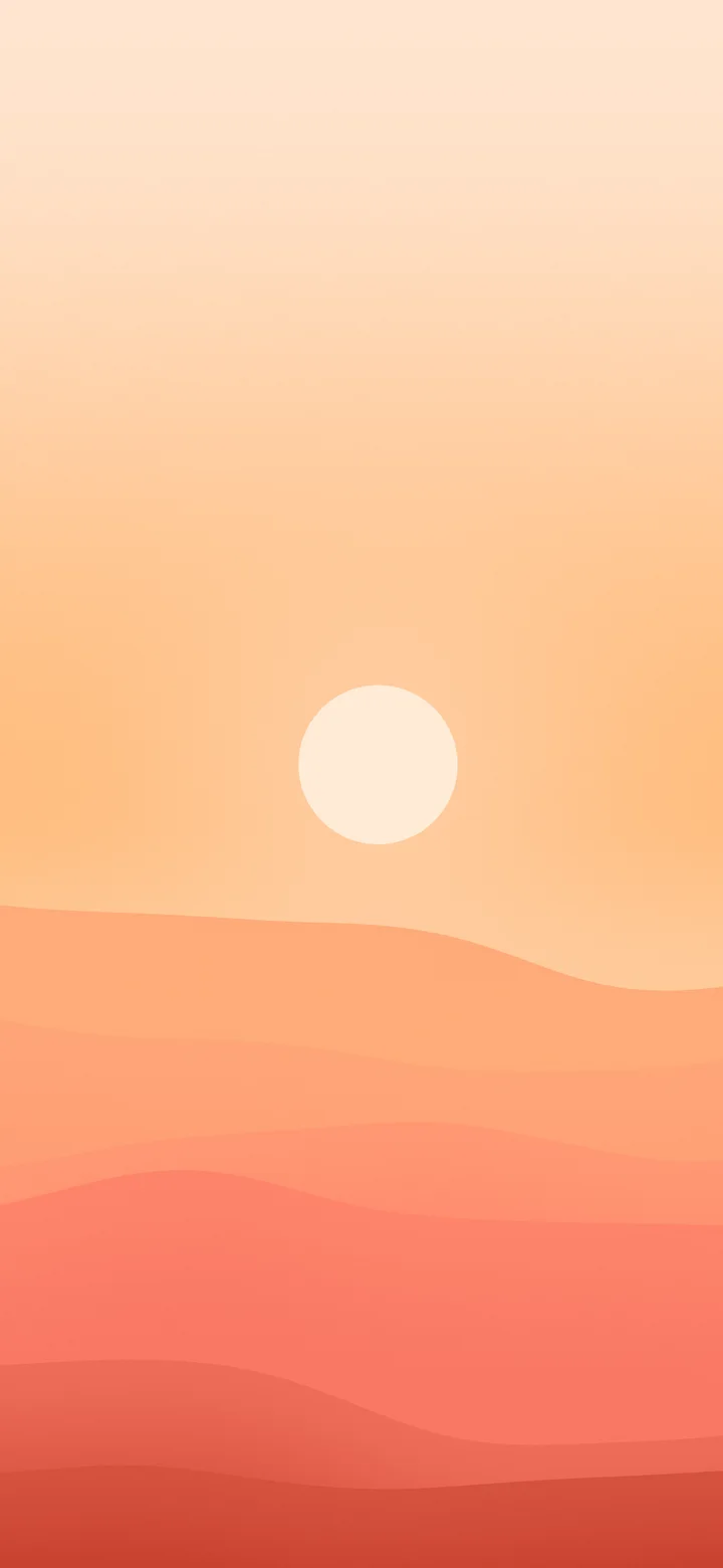 Coral Minimalist Desert Dunes wallpaper for iPhone and Android