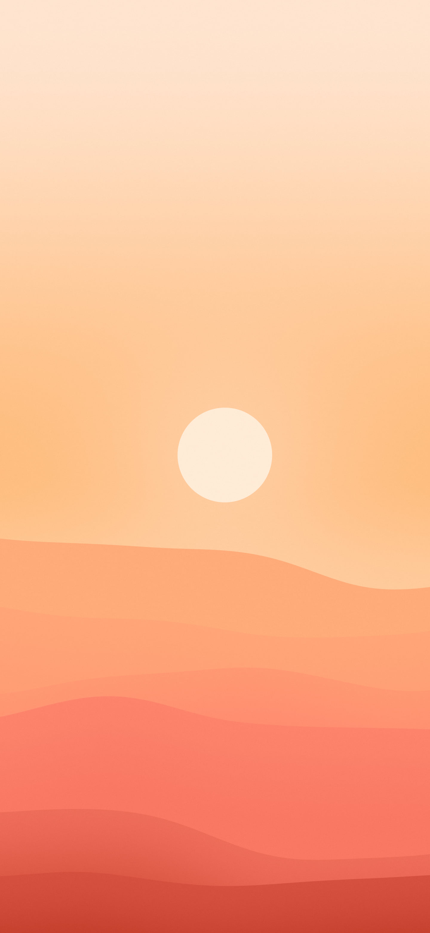 Coral Minimalist Desert Dunes wallpaper for iPhone and Android