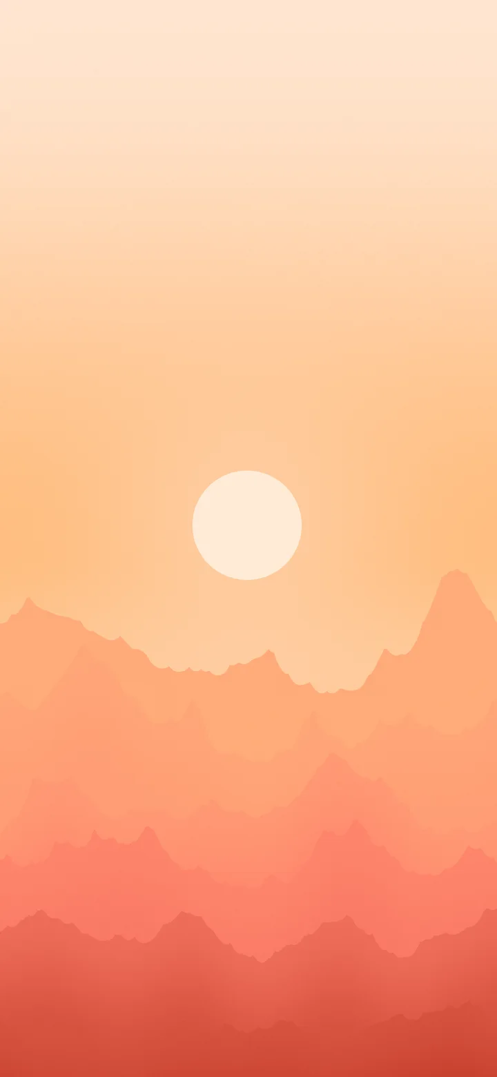Coral Minimalist Mountain Landscape wallpaper for iPhone and Android
