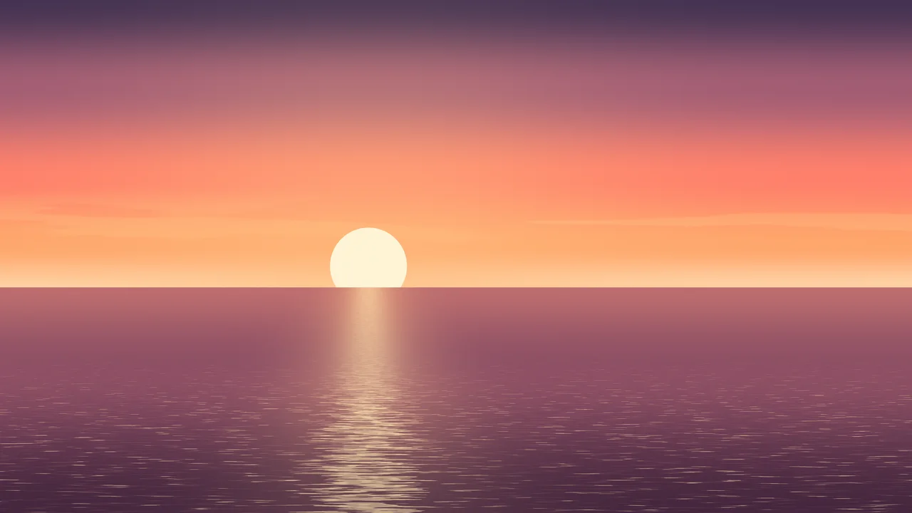 Coral Ocean Sunset desktop wallpaper in 4K
