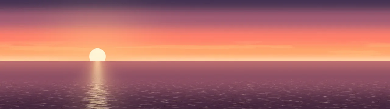 Coral Ocean Sunset dual monitor wallpaper, 7680 × 2160