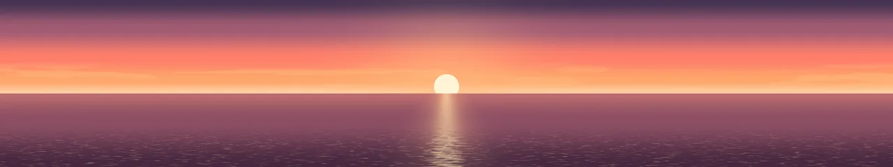 Coral Ocean Sunset triple monitor wallpaper, 7680 × 1440