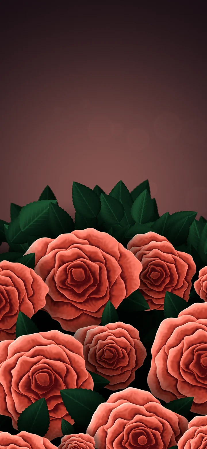 Coral Rose Bouquet wallpaper for iPhone and Android
