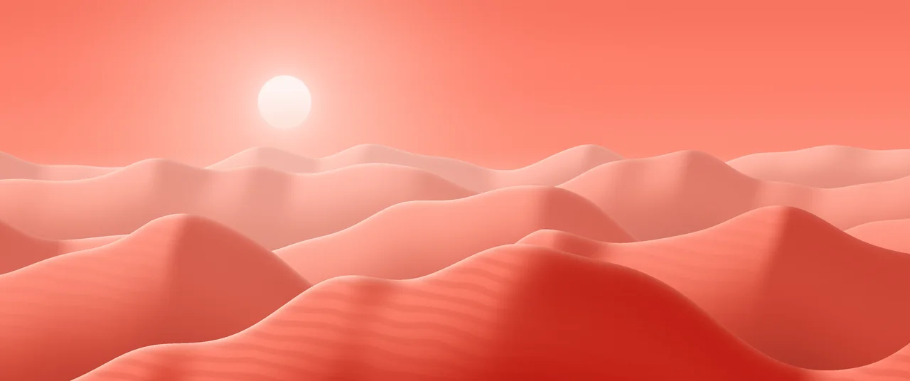 Coral Sunlit Sand Dunes ultrawide wallpaper, 3440 × 1440