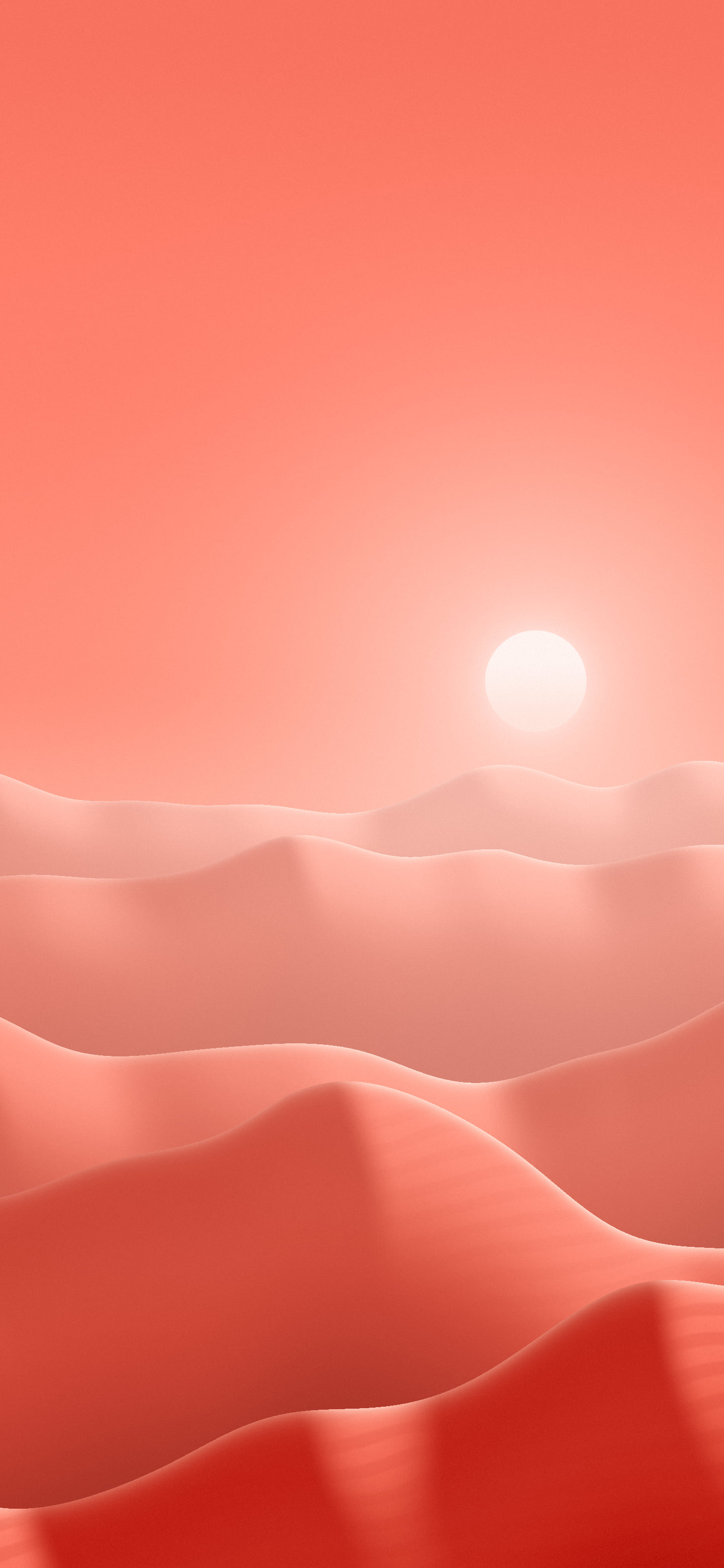 Coral Sunlit Sand Dunes wallpaper for iPhone and Android