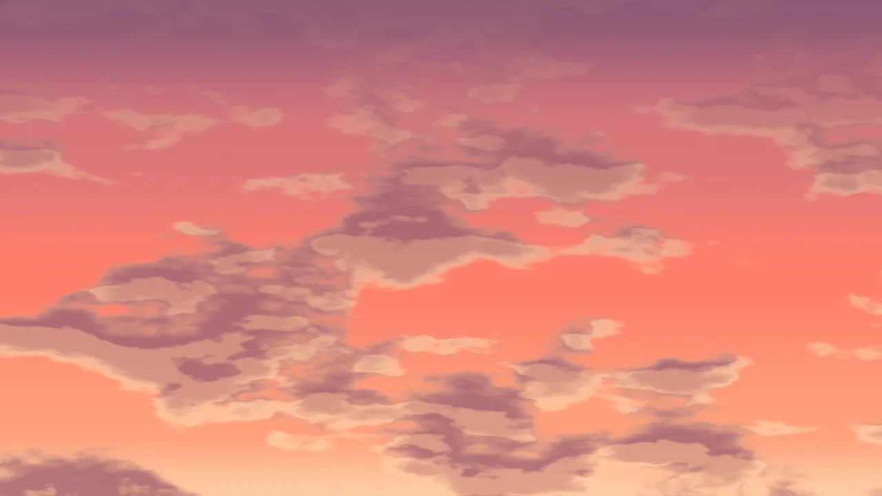 Coral Sunset Clouds desktop wallpaper in 4K