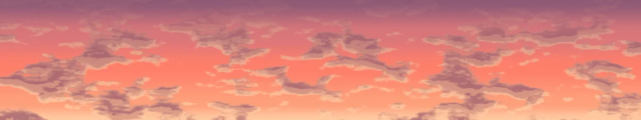Coral Sunset Clouds triple monitor wallpaper, 7680 × 1440