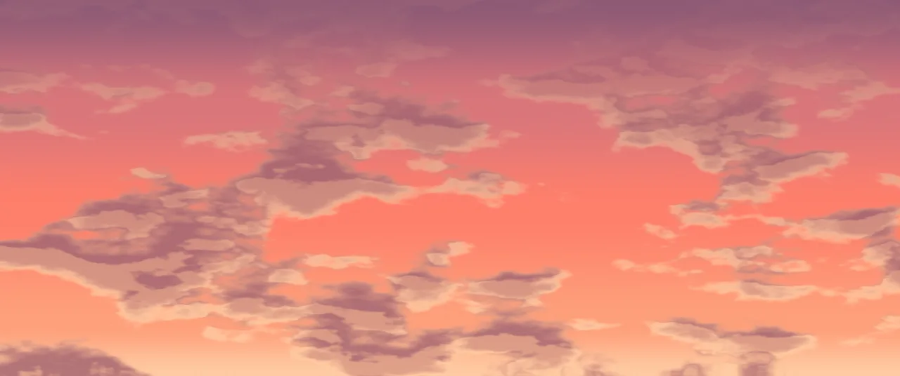 Coral Sunset Clouds ultrawide wallpaper, 3440 × 1440